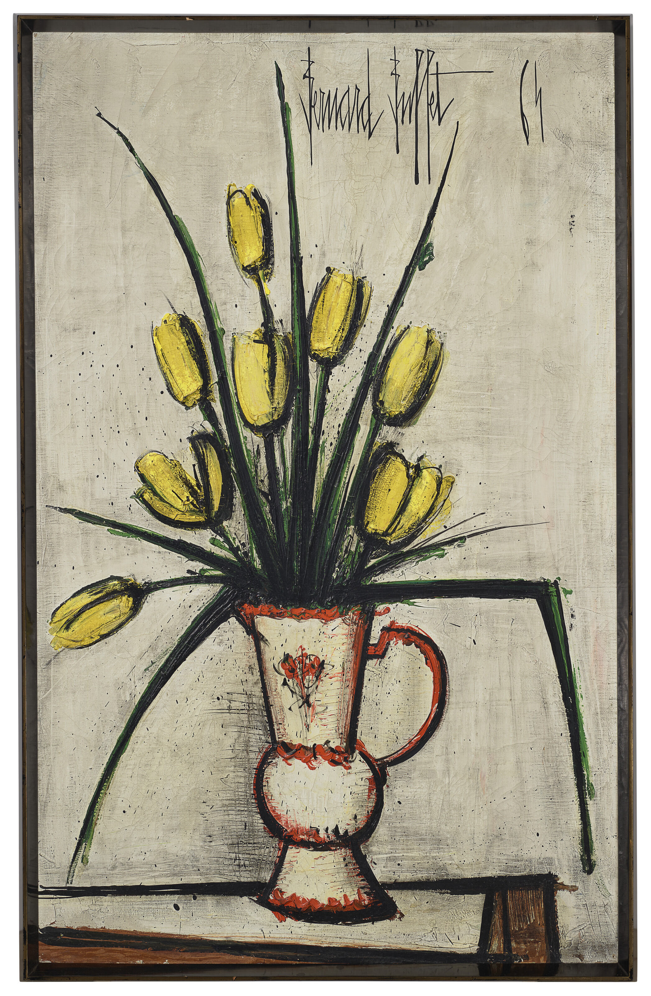 Bernard Buffet — Желтые тюльпаны, изображение 2