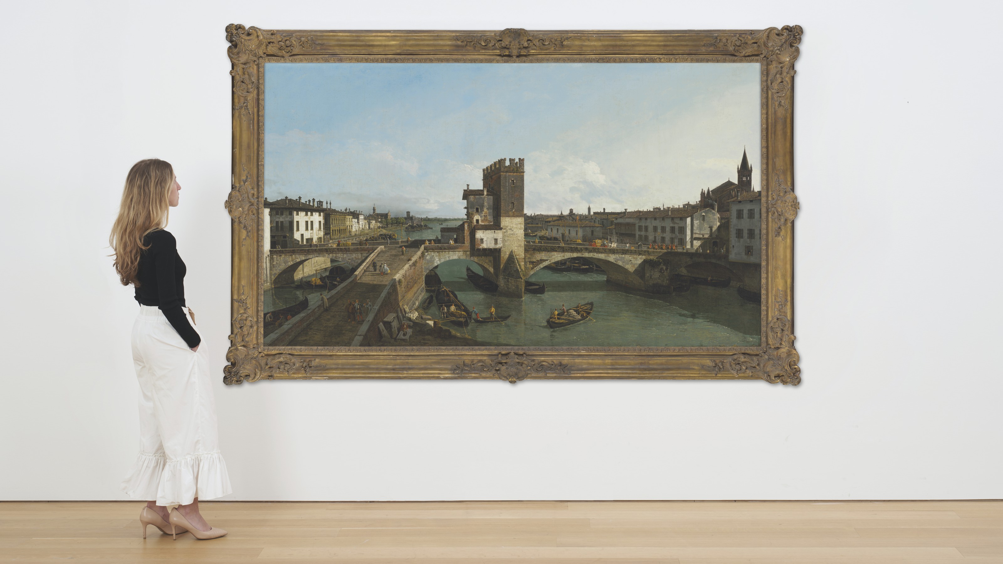 Bernardo Bellotto — Вид на Верону с моста Нави, изображение 4