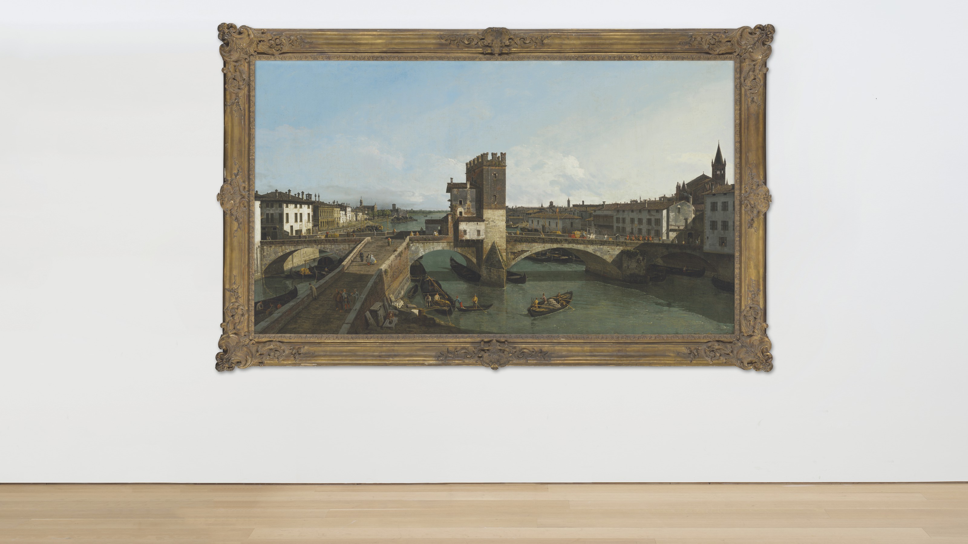 Bernardo Bellotto — Вид на Верону с моста Нави, изображение 5