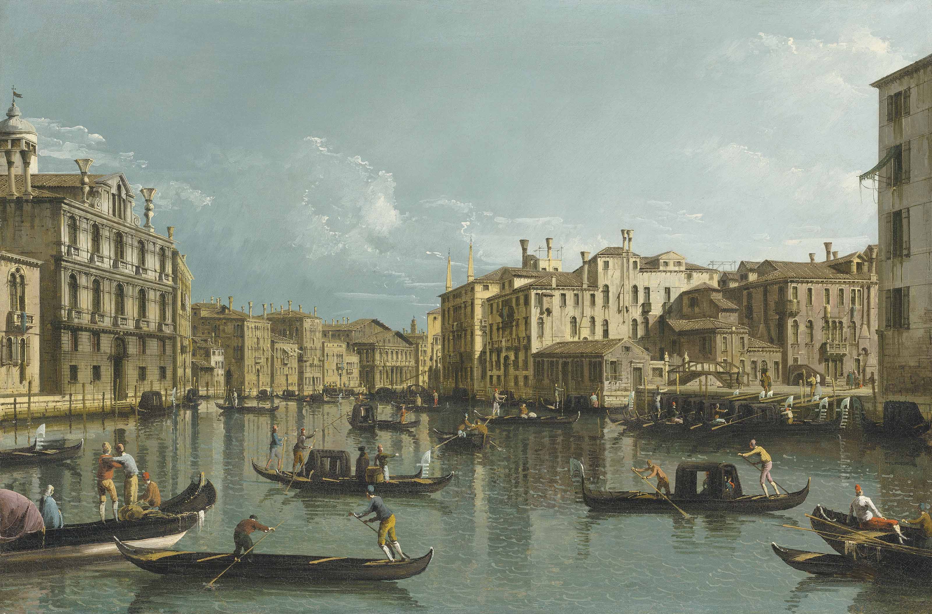 Bernardo Bellotto — Гранд-канал в Венеции, вид на север от Палаццо Контарини дагли Скриньи до палаццо Реццонико