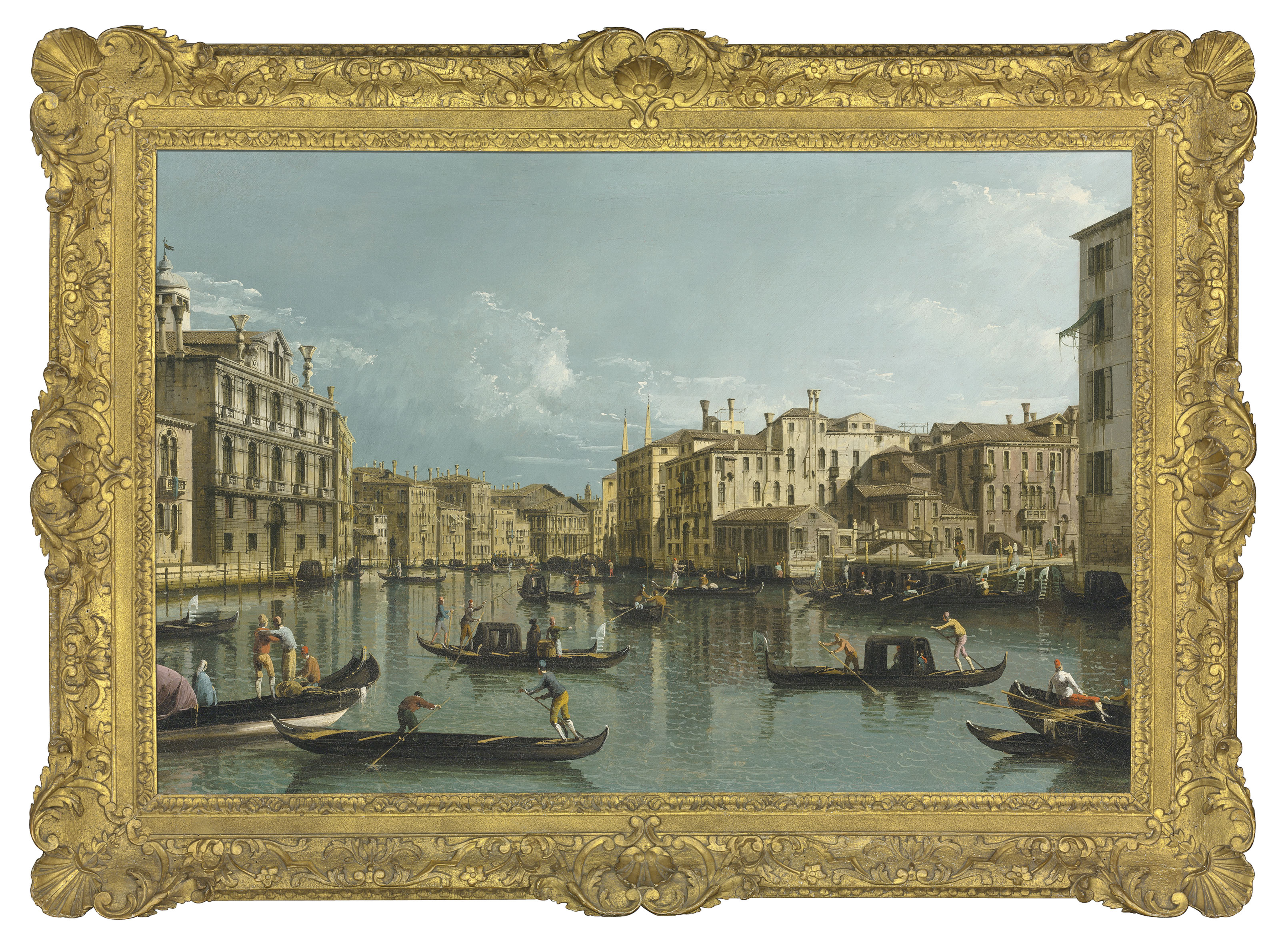 Bernardo Bellotto — Гранд-канал в Венеции, вид на север от Палаццо Контарини дагли Скриньи до палаццо Реццонико, изображение 2