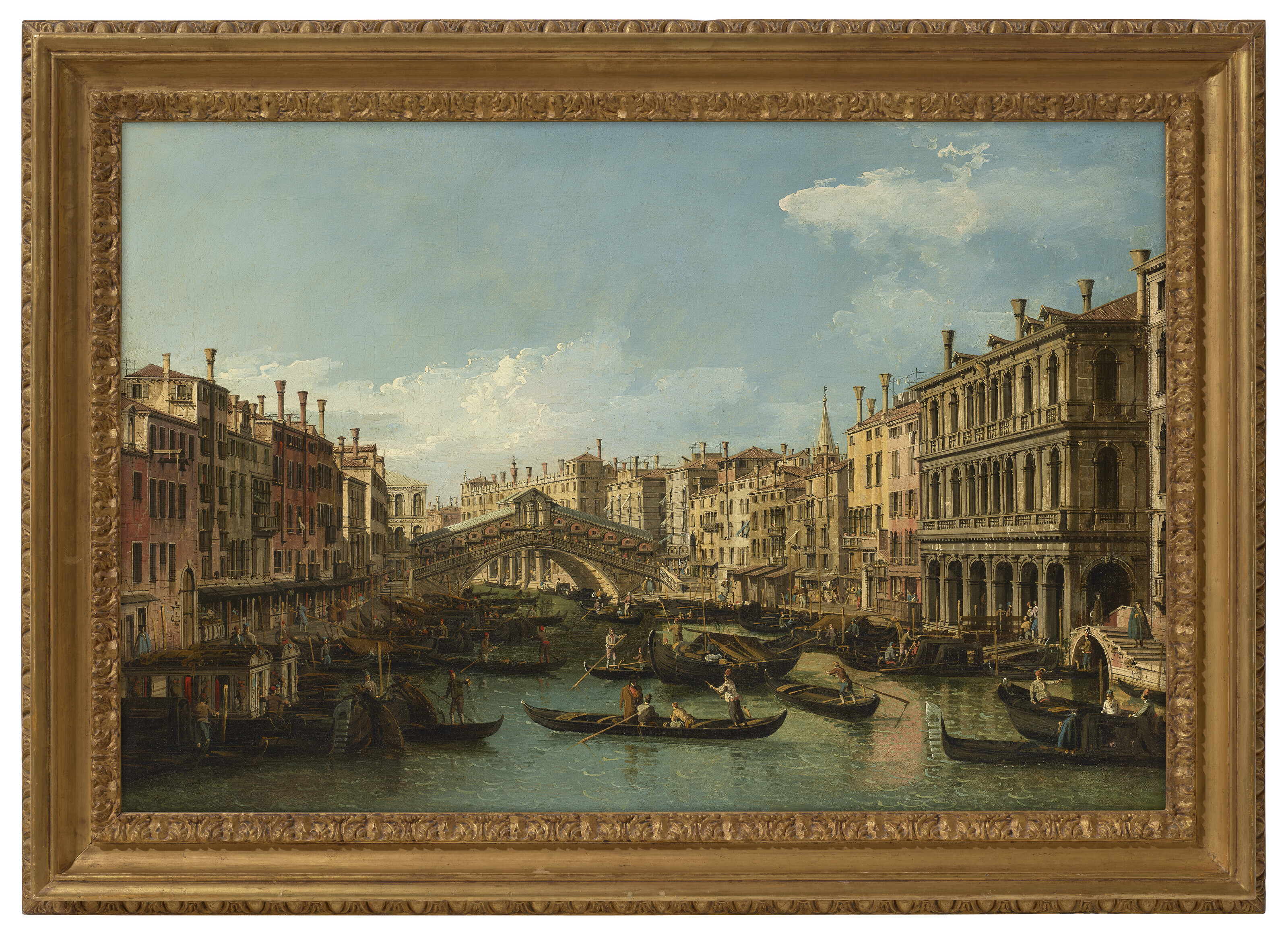 Bernardo Bellotto — Венеция, Большой канал с мостом Риальто, видимый с юга, изображение 2