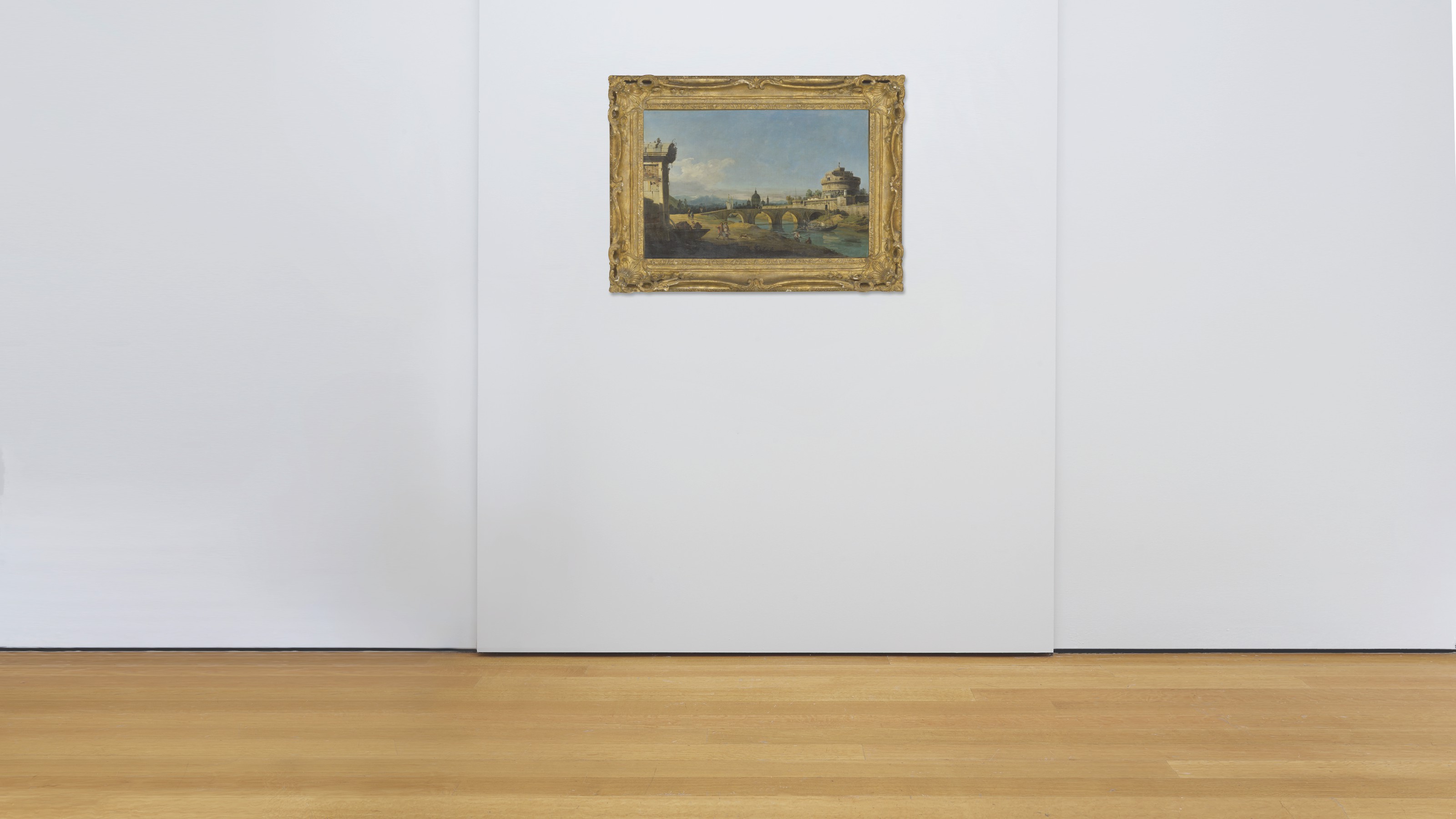 Bernardo Bellotto — Каприччио с римскими памятниками, включая замок Святого Ангела и собор Святого Петра, изображение 5