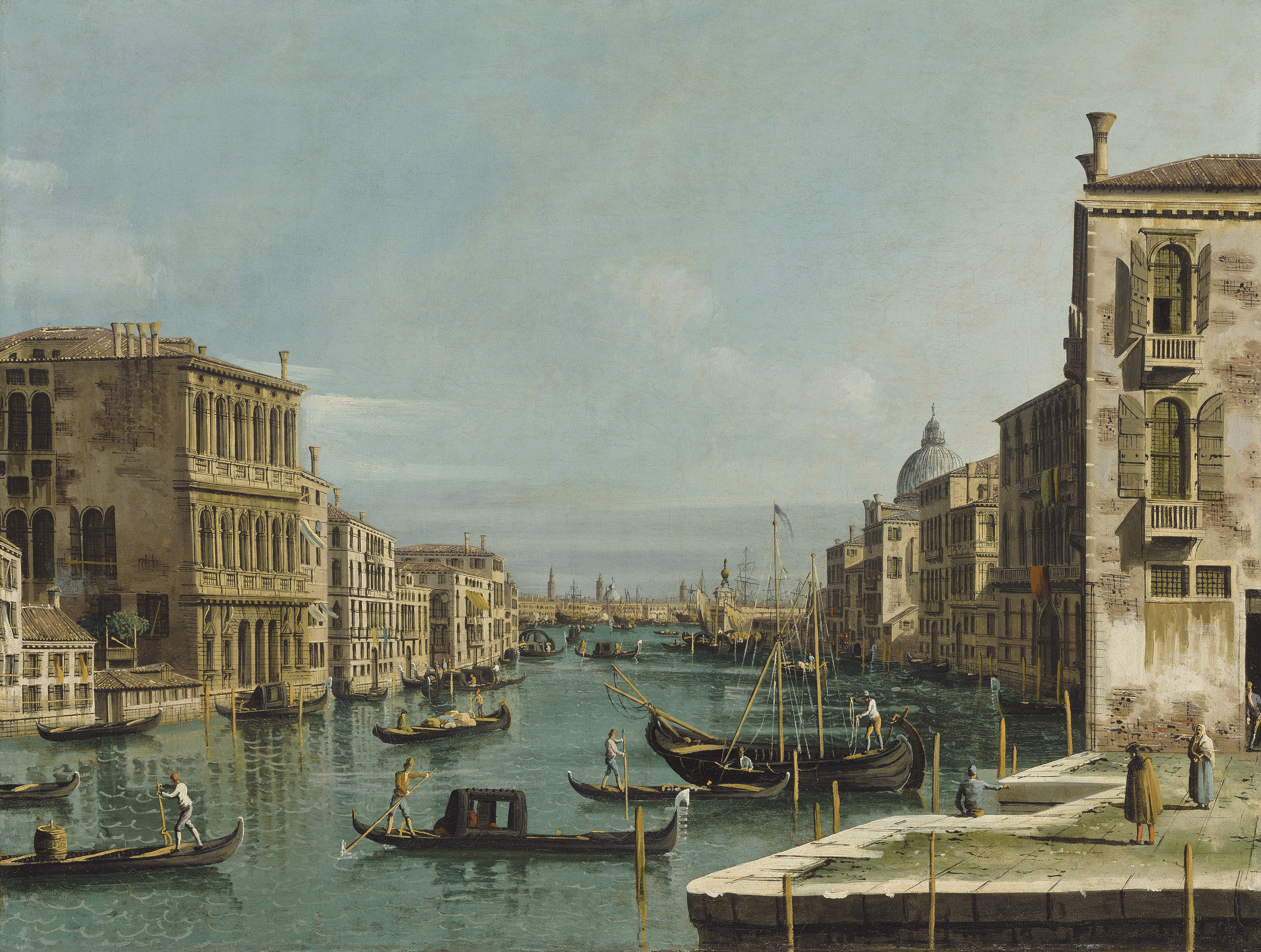 Bernardo Bellotto — Большой канал в Венеции, вид на восток с Кампо Сан-Вио