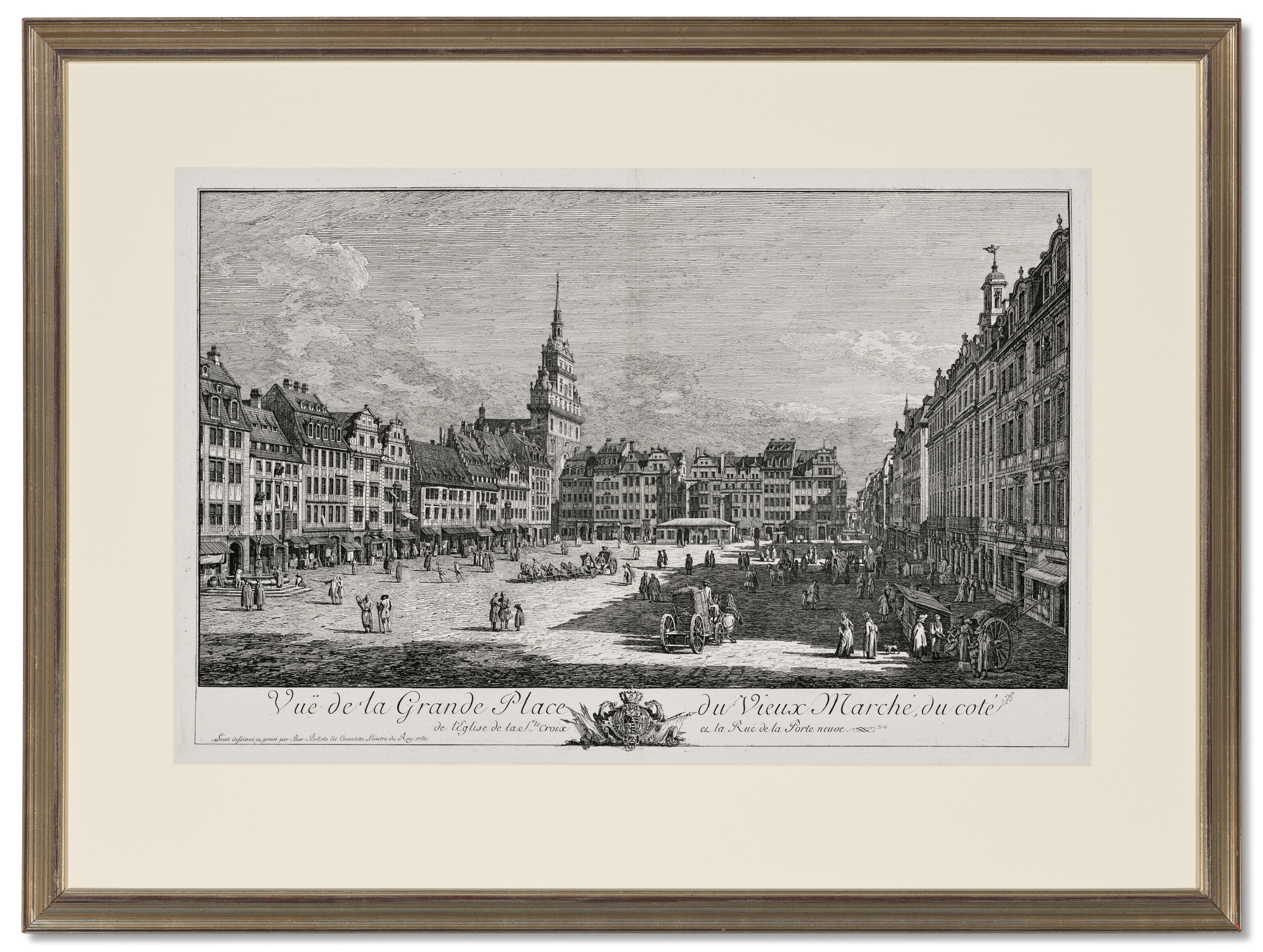 Bernardo Bellotto — Улица Гранд-Плас, Старый марш, Замок Святого Креста и улица Новых ворот ("Альтмаркт в Дрездене"), изображение 2