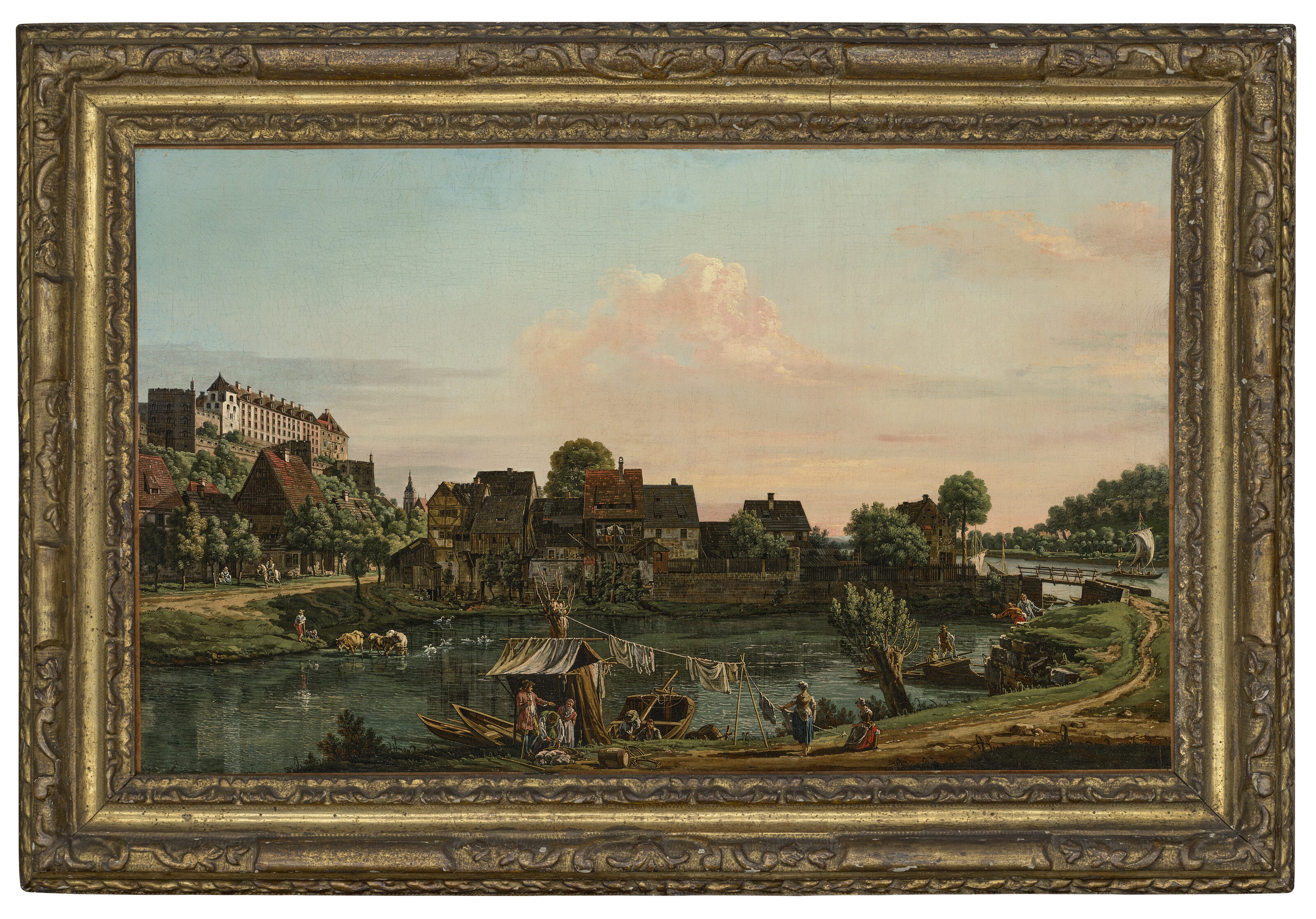 Bernardo Bellotto — Рыбацкая деревня в Пирне, изображение 2