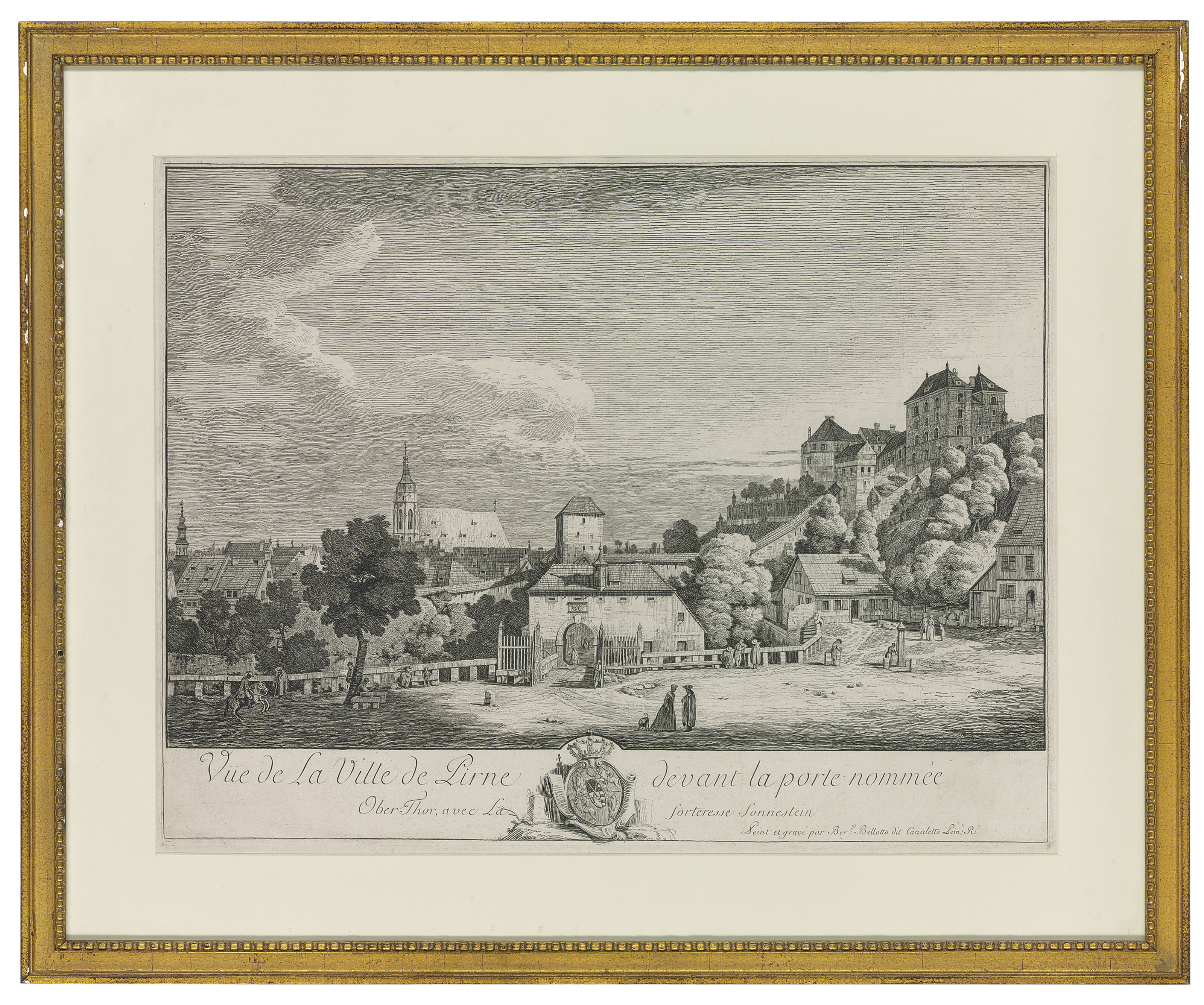 Bernardo Bellotto — Пирна с юга вместе с Обертором