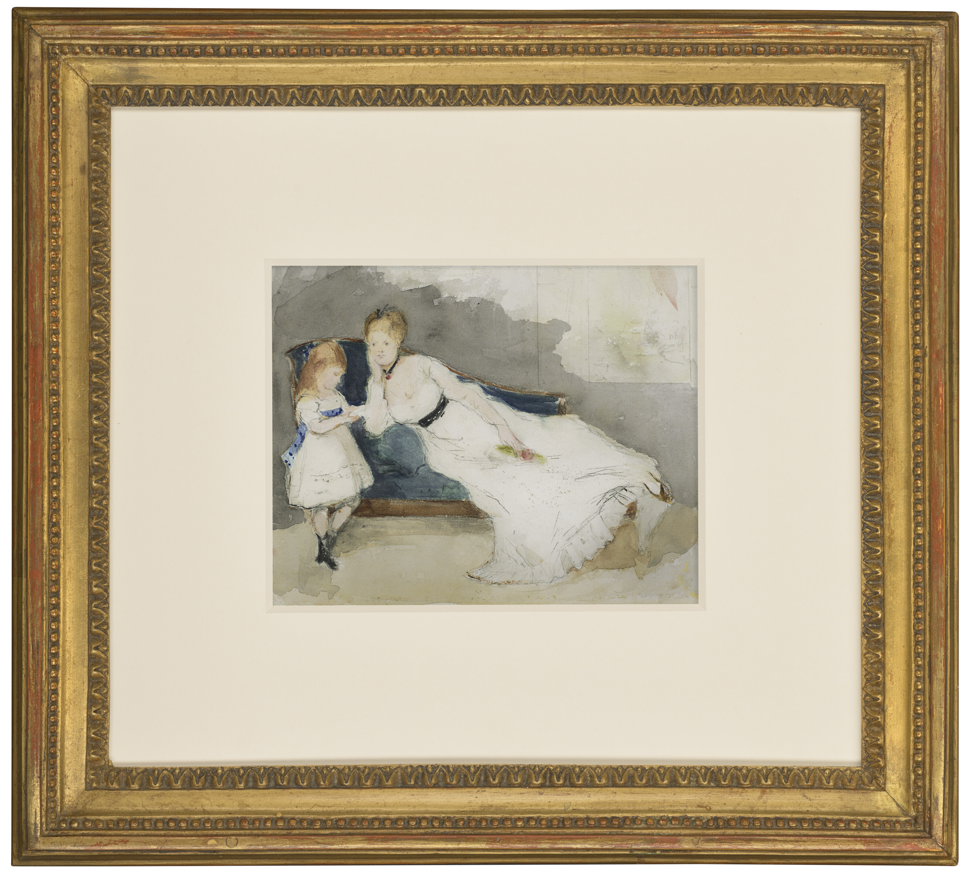 Berthe Morisot — Мадам Гобийяр и ее дочь Поля, изображение 2
