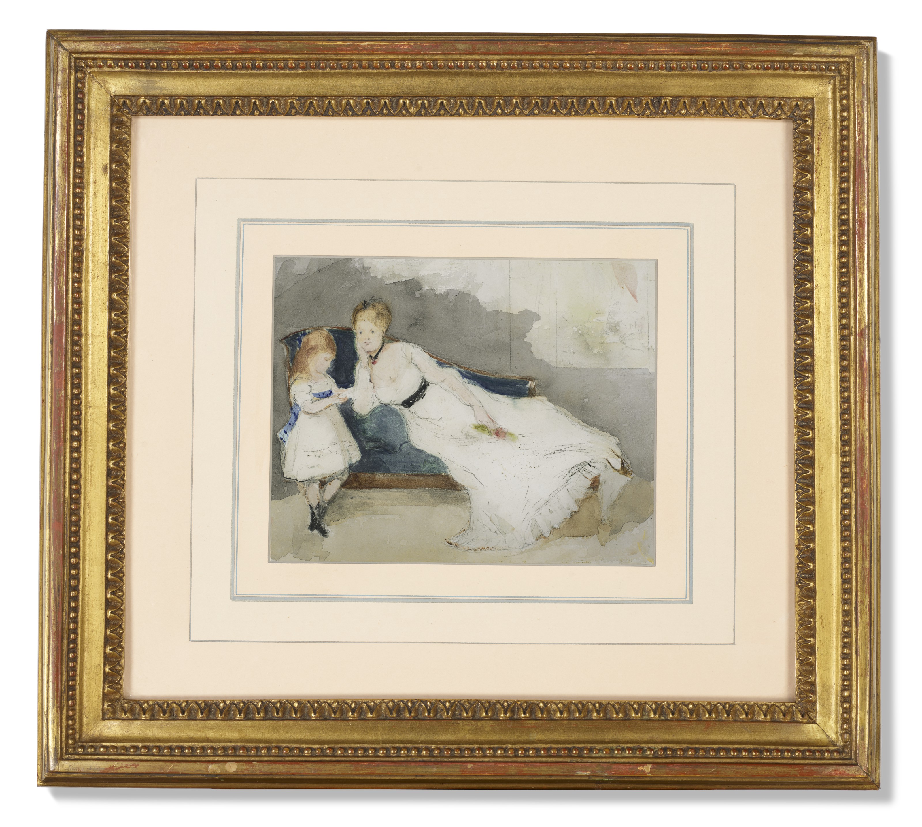 Berthe Morisot — Мадам Гобийяр и ее дочь Поля, изображение 2