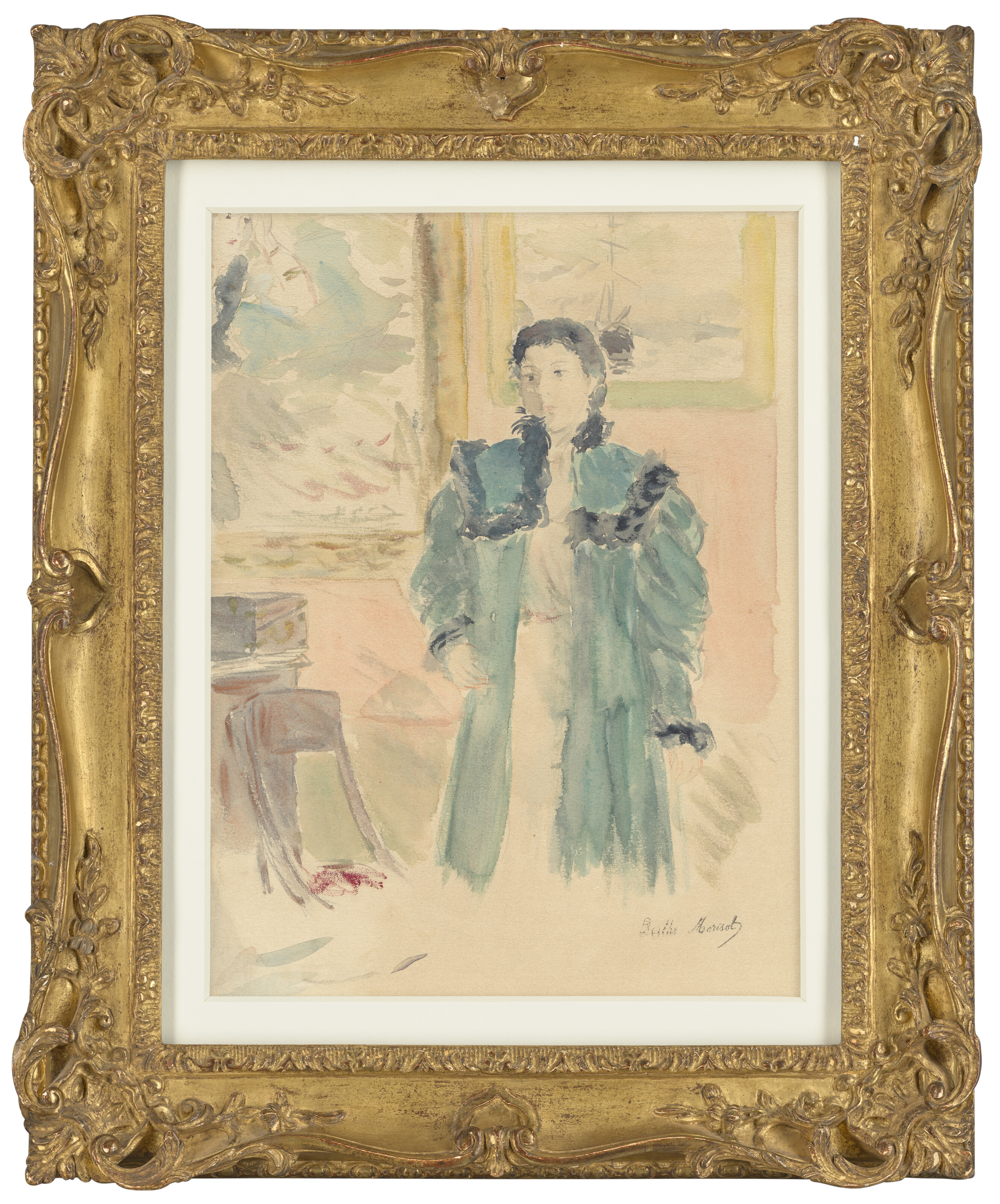 Berthe Morisot — Молодая девушка с красивым лицом, изображение 2