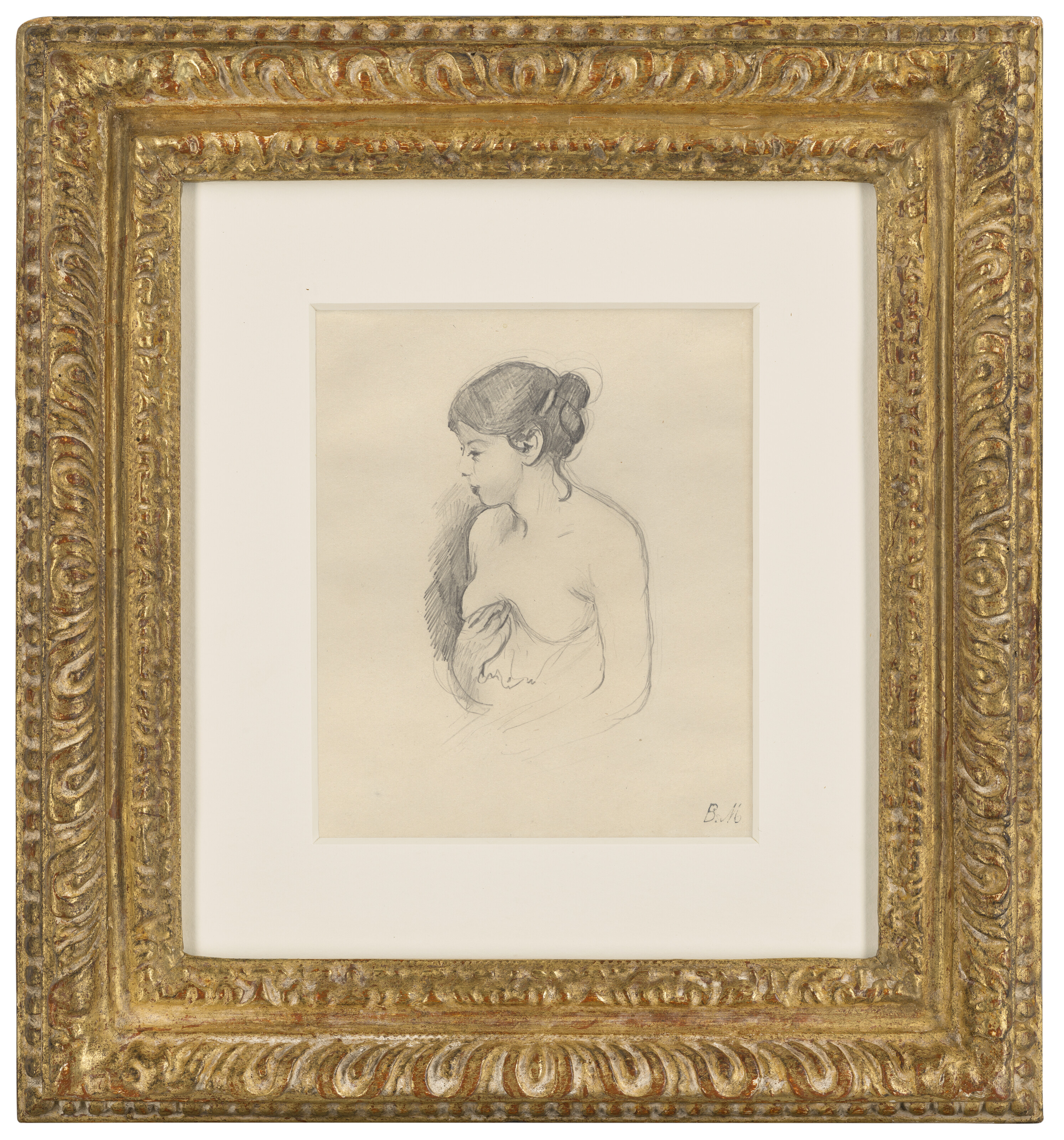 Berthe Morisot — Этюд для молодой девушки с декольте или флером на голове, изображение 2