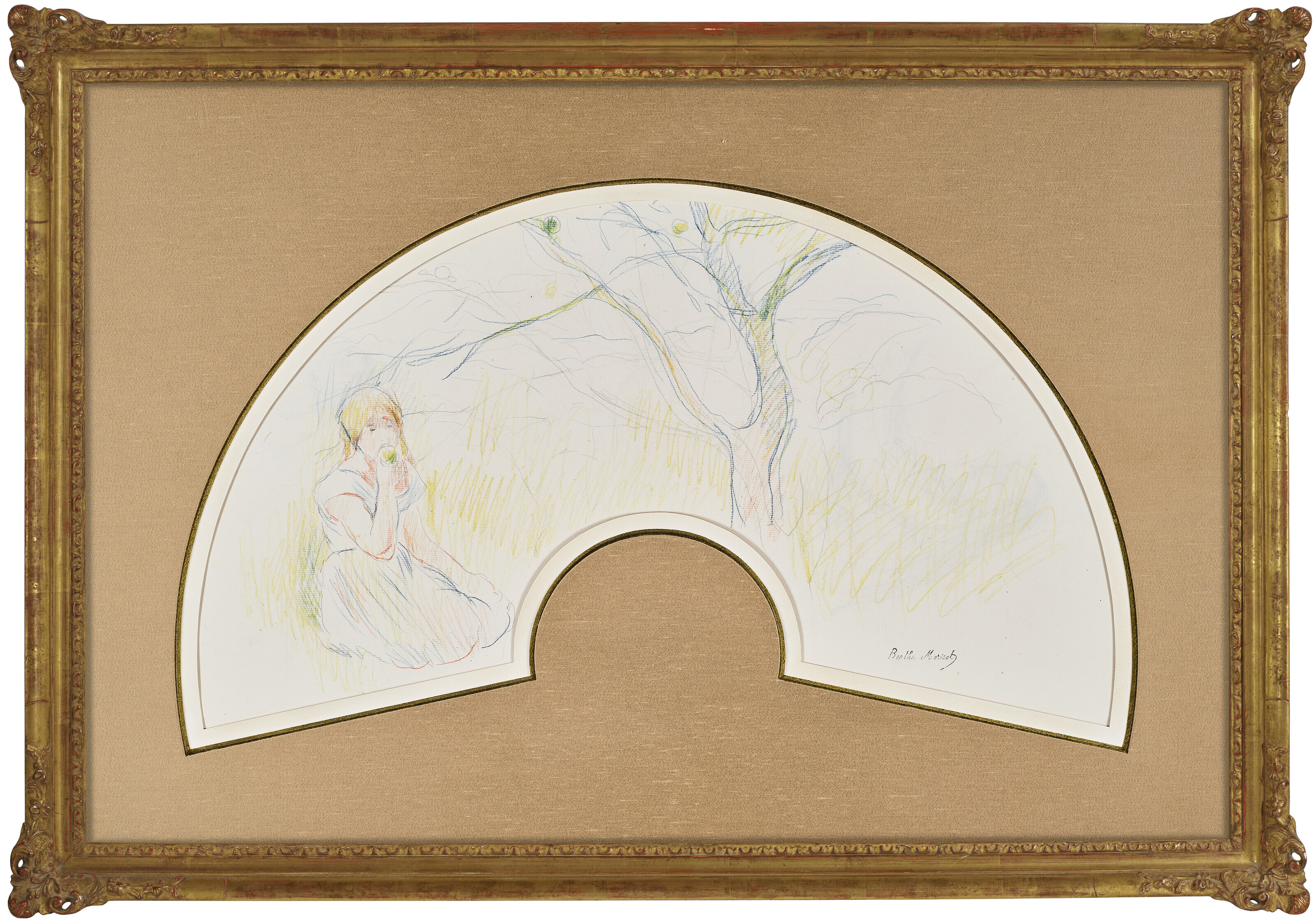 Berthe Morisot — Молодая девушка, сочная и фруктово-ягодная (спереди); Этюды для молодой девушки (сзади), изображение 3
