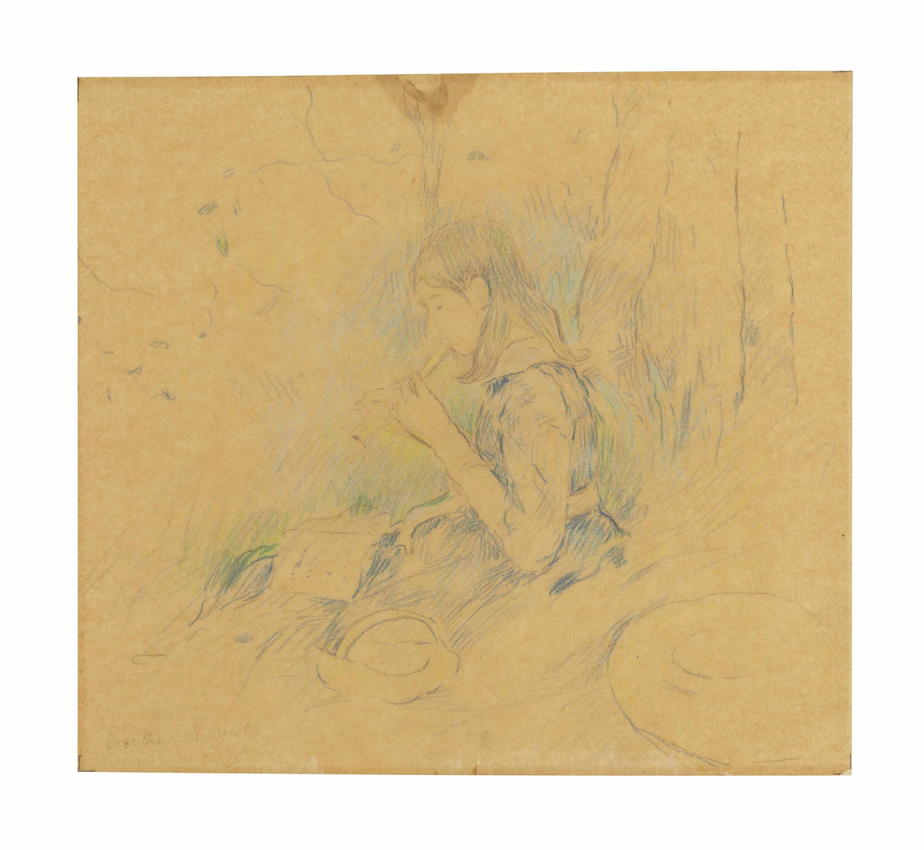 Berthe Morisot — Жюли Мане - жуе на флажолете