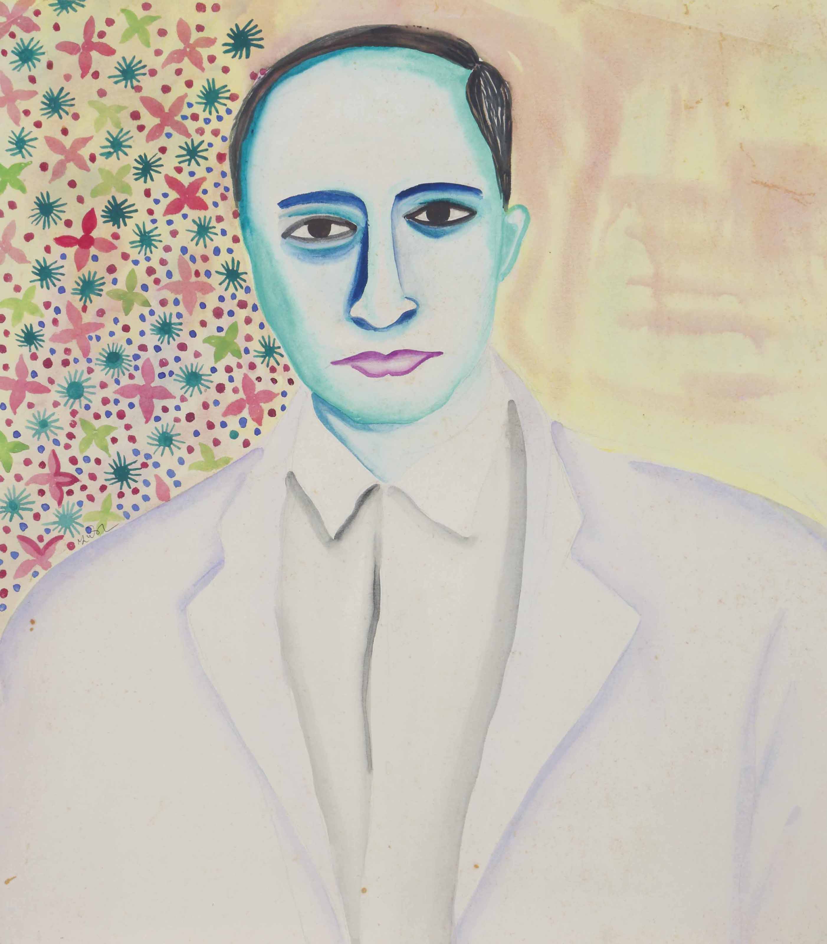 Bhupen Khakhar — Без названия (мужской портрет)