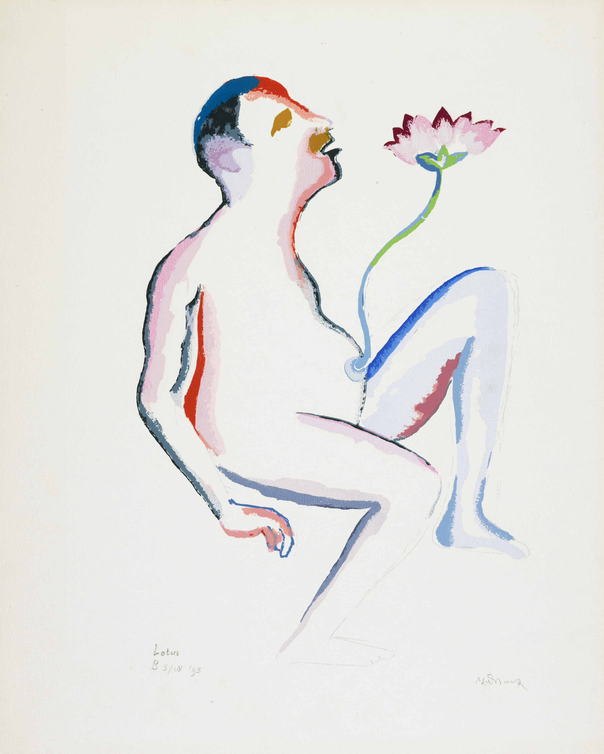 Bhupen Khakhar — Без названия (Открытки); Без названия (Пляж); Лотос, изображение 4