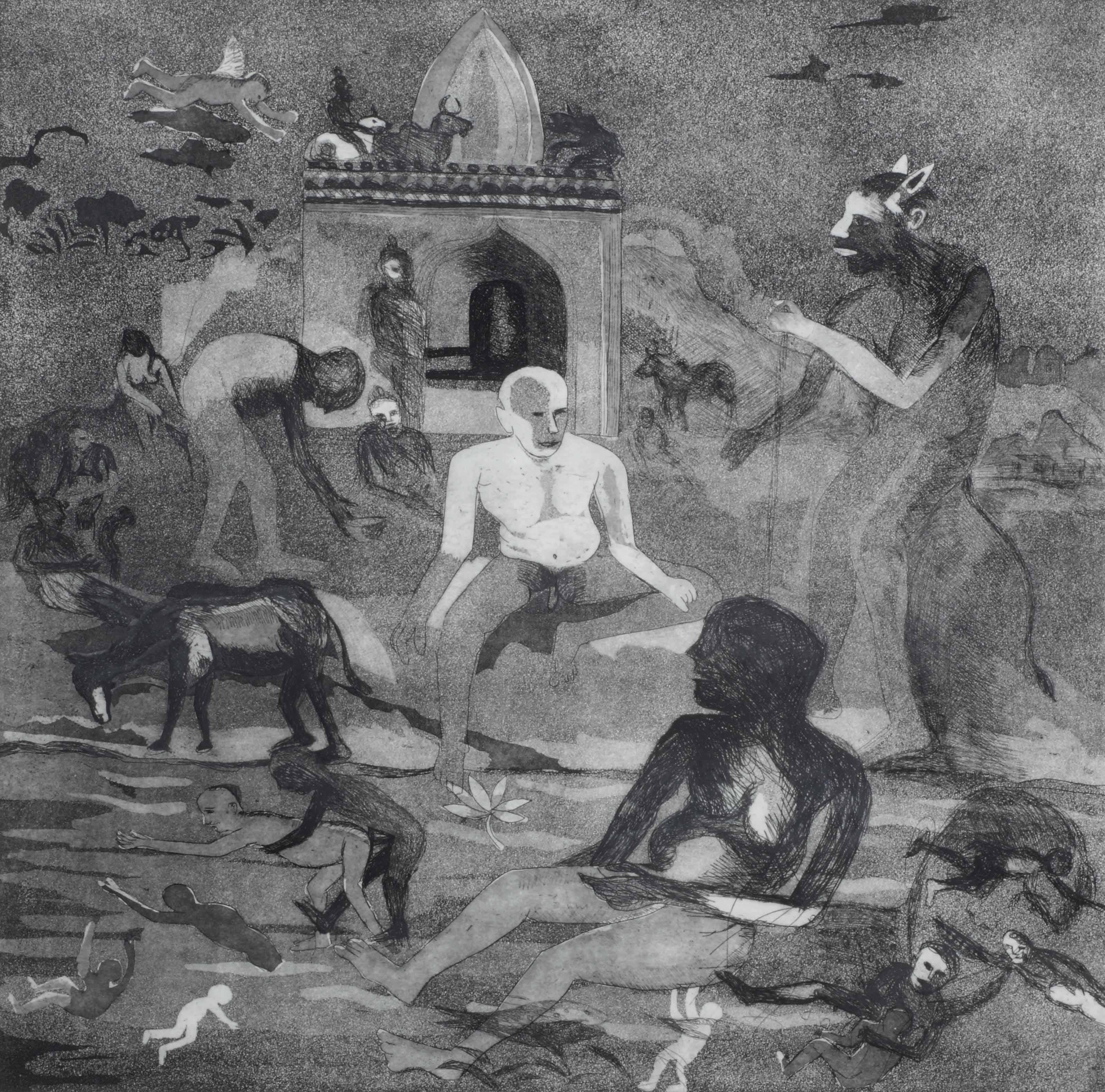 Bhupen Khakhar — На реке Джамуна