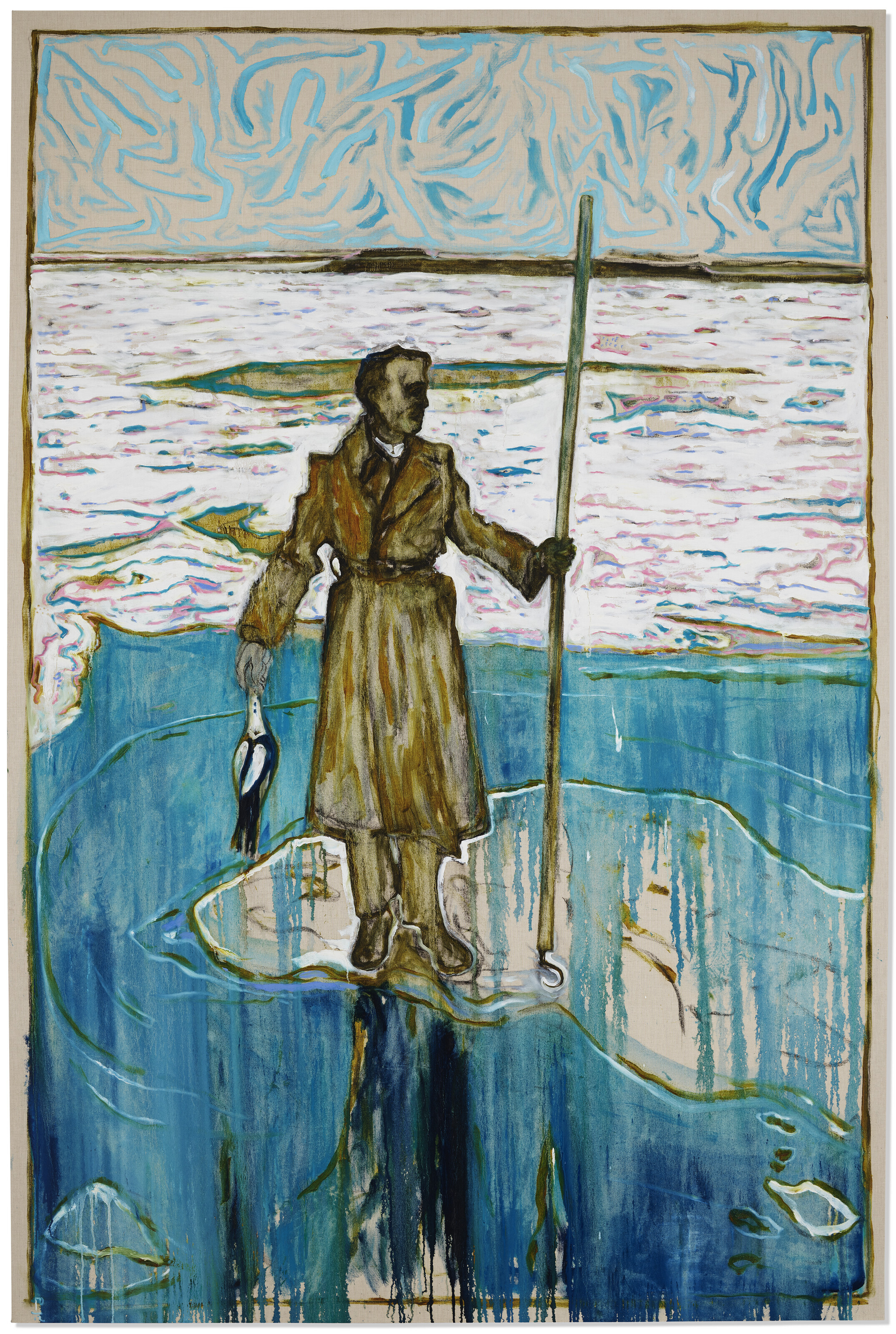Billy Childish — мужчина стоял на льду, держа в руках мертвую утку (у берегов Ху-Несса, река Медуэй, 1963) (версия z)