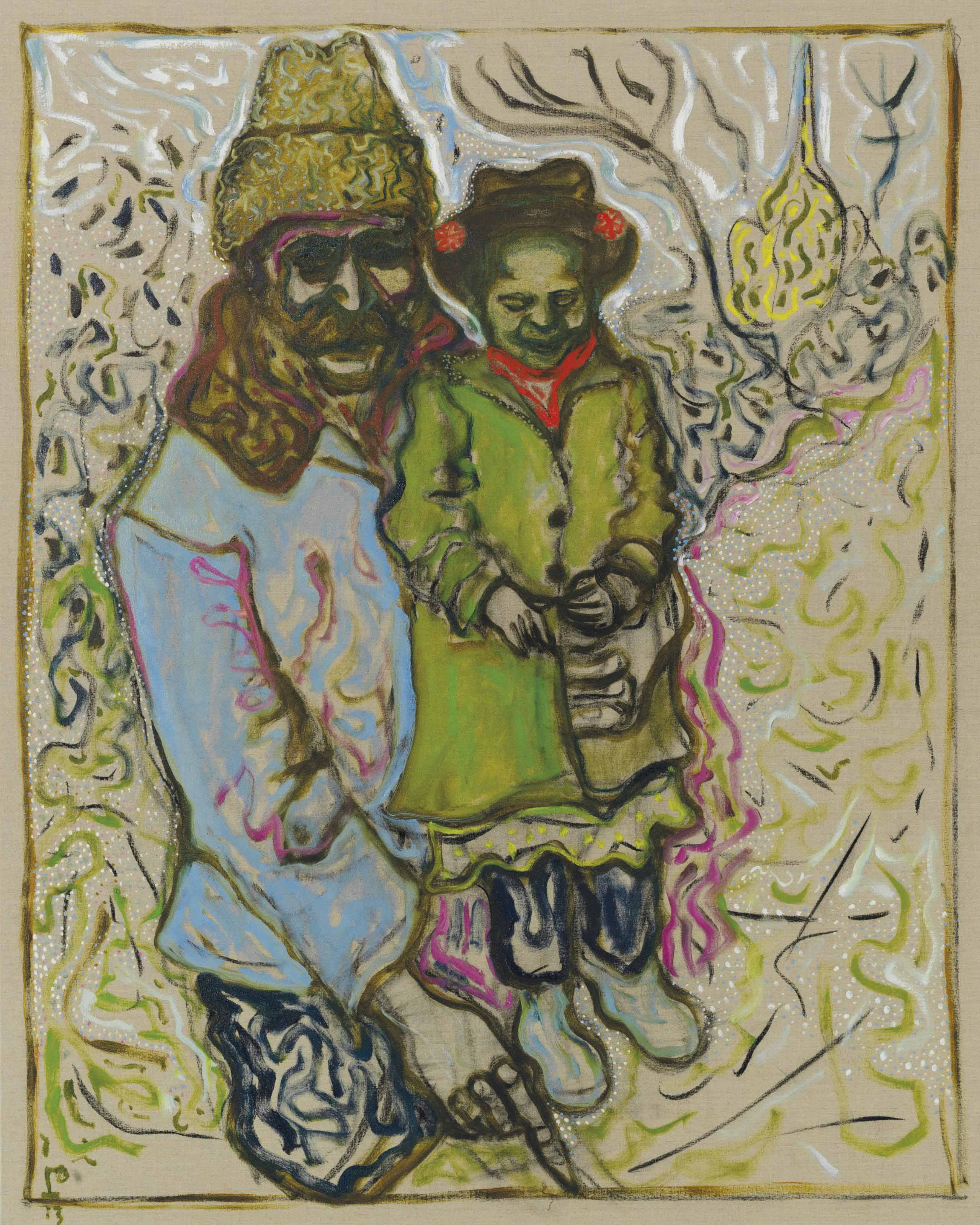 Billy Childish — Каракулевая шапка и капор в цветочек (отец и дочь)