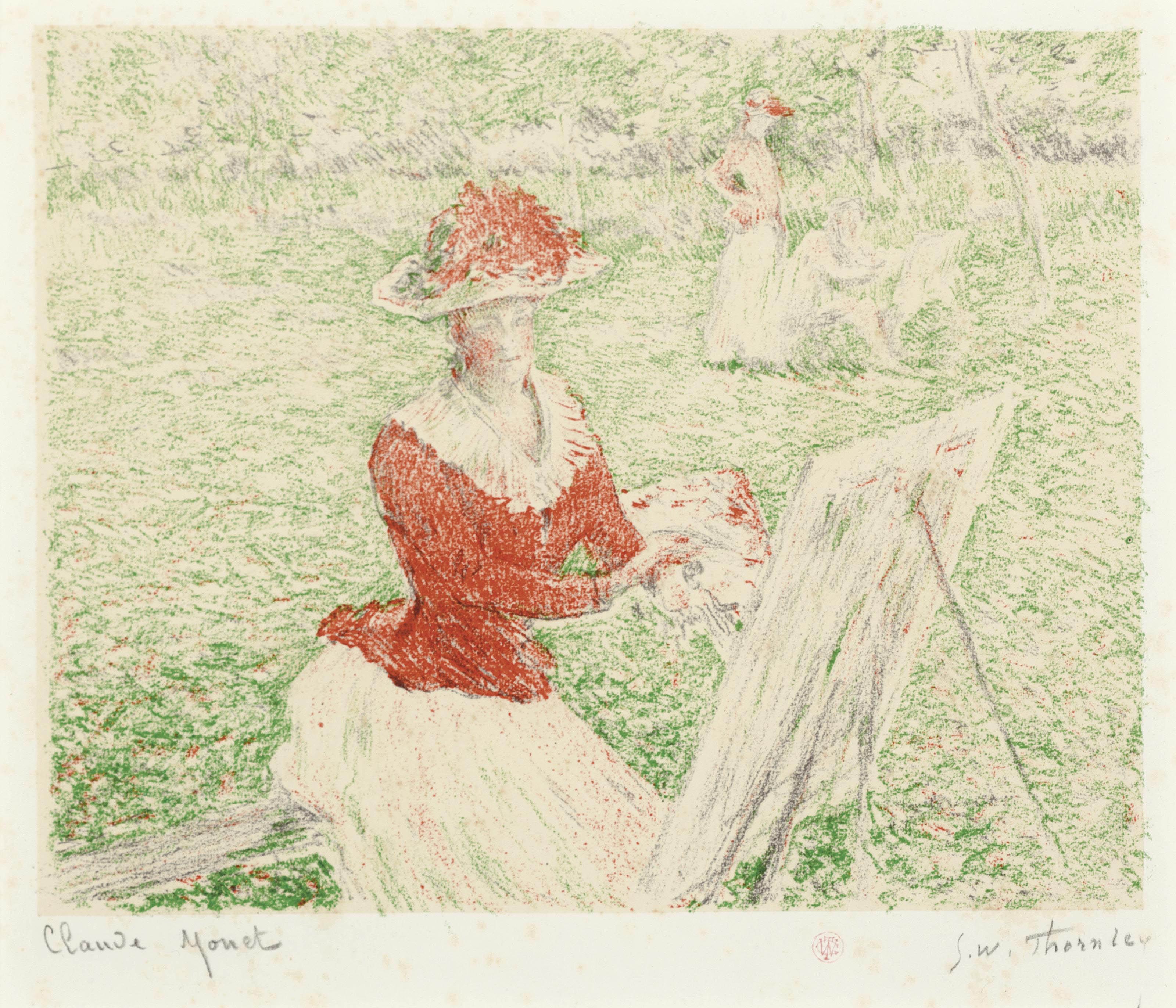 Blanche Hoschedé-Monet — Картина Бланш Ошеде из 20 литографий (Ганц и Кендалл, стр. 235 и № 237)