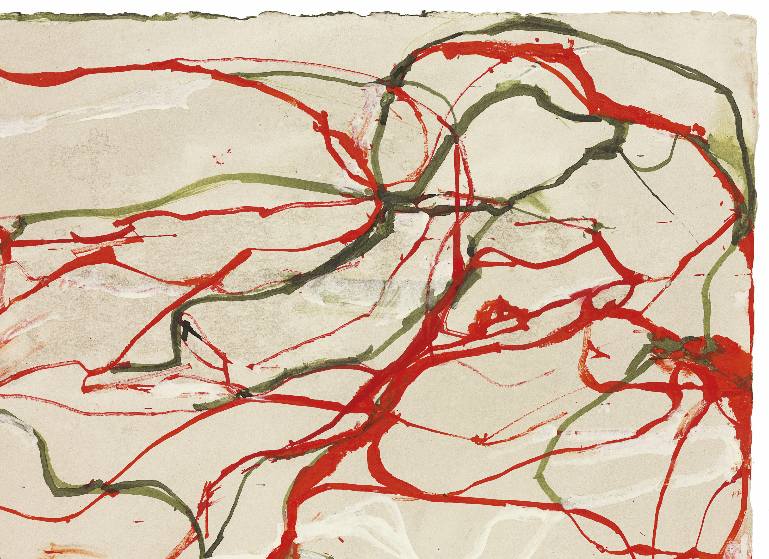 Brice Marden — Красно-зеленый рисунок 2 без названия, изображение 3