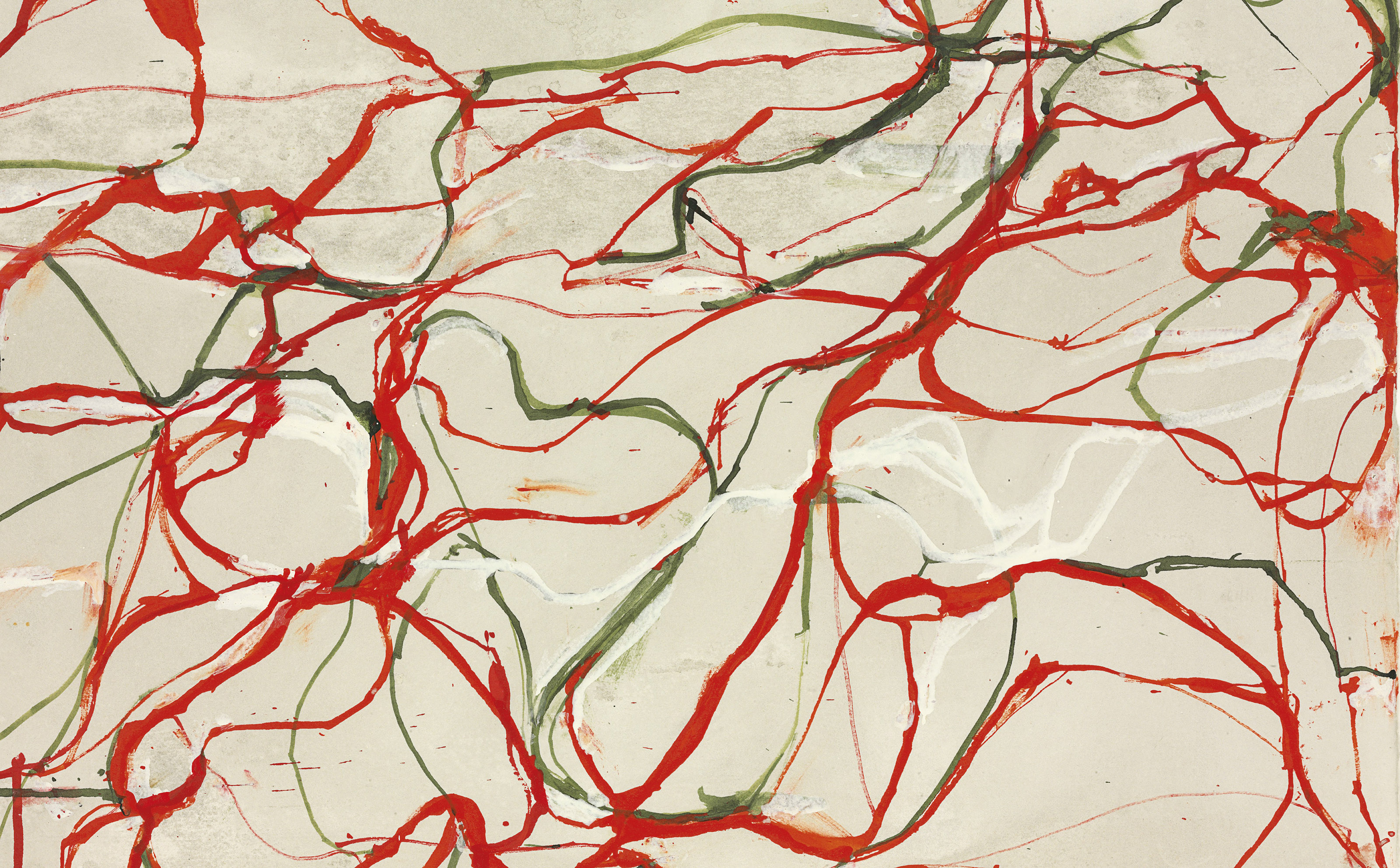 Brice Marden — Красно-зеленый рисунок 2 без названия, изображение 4