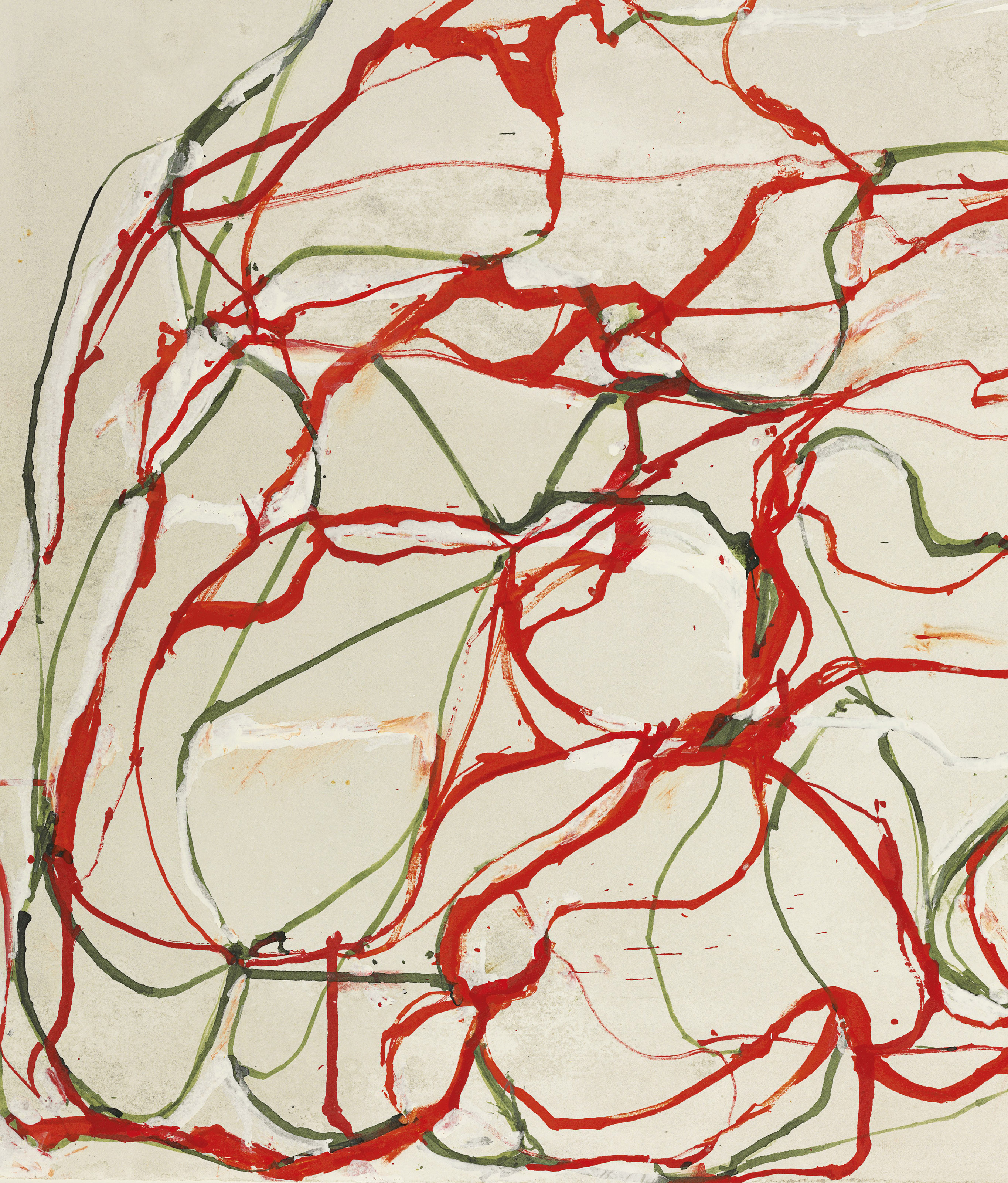 Brice Marden — Красно-зеленый рисунок 2 без названия, изображение 5