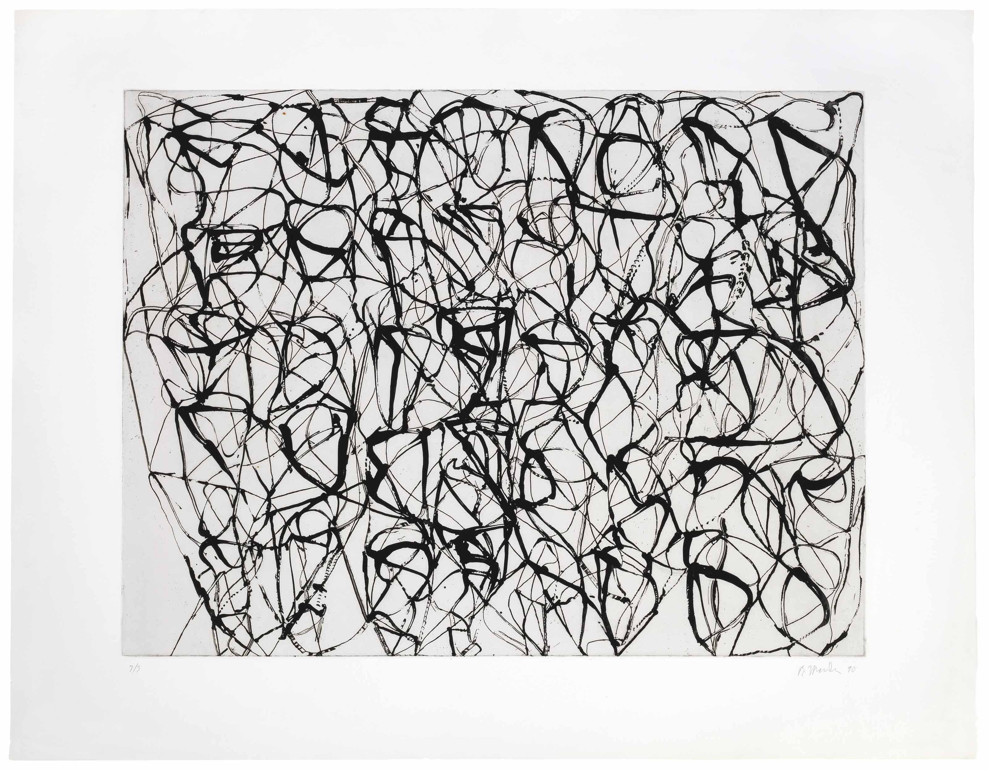 Brice Marden — #4, из серии "Холодная гора", "Изучение дзен" (Раннее состояние)