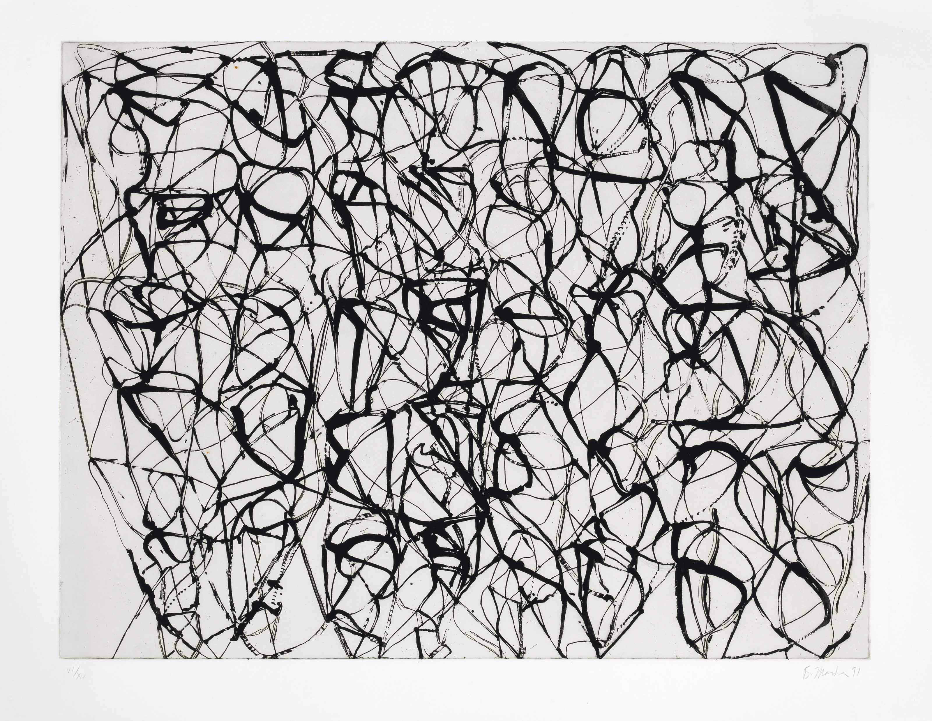 Brice Marden — #4, из серии "Холодная гора", "Изучение дзен"