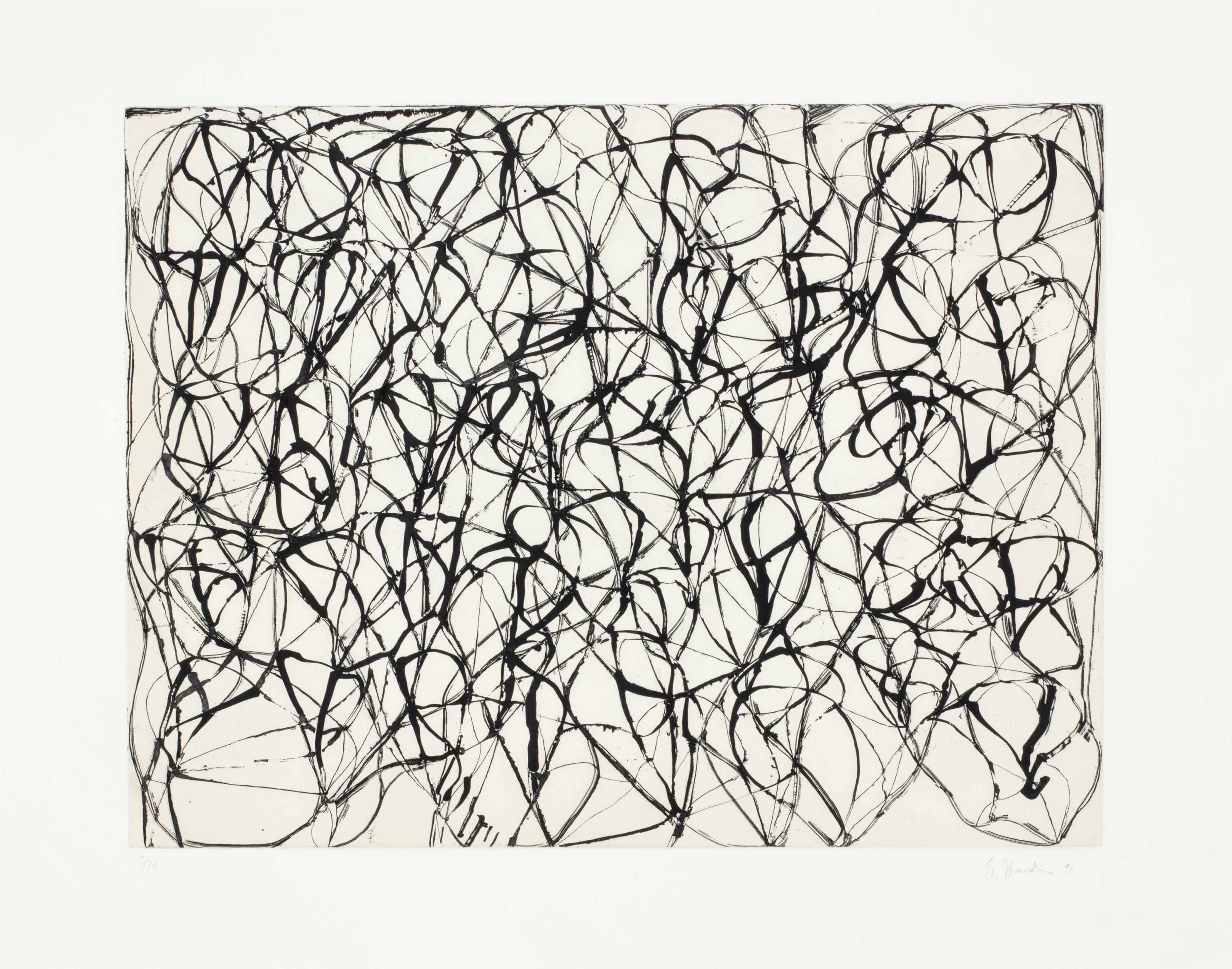 Brice Marden — Серия "Холодная гора", "Исследования Дзен" : одна тарелка (Lewison 43/2)