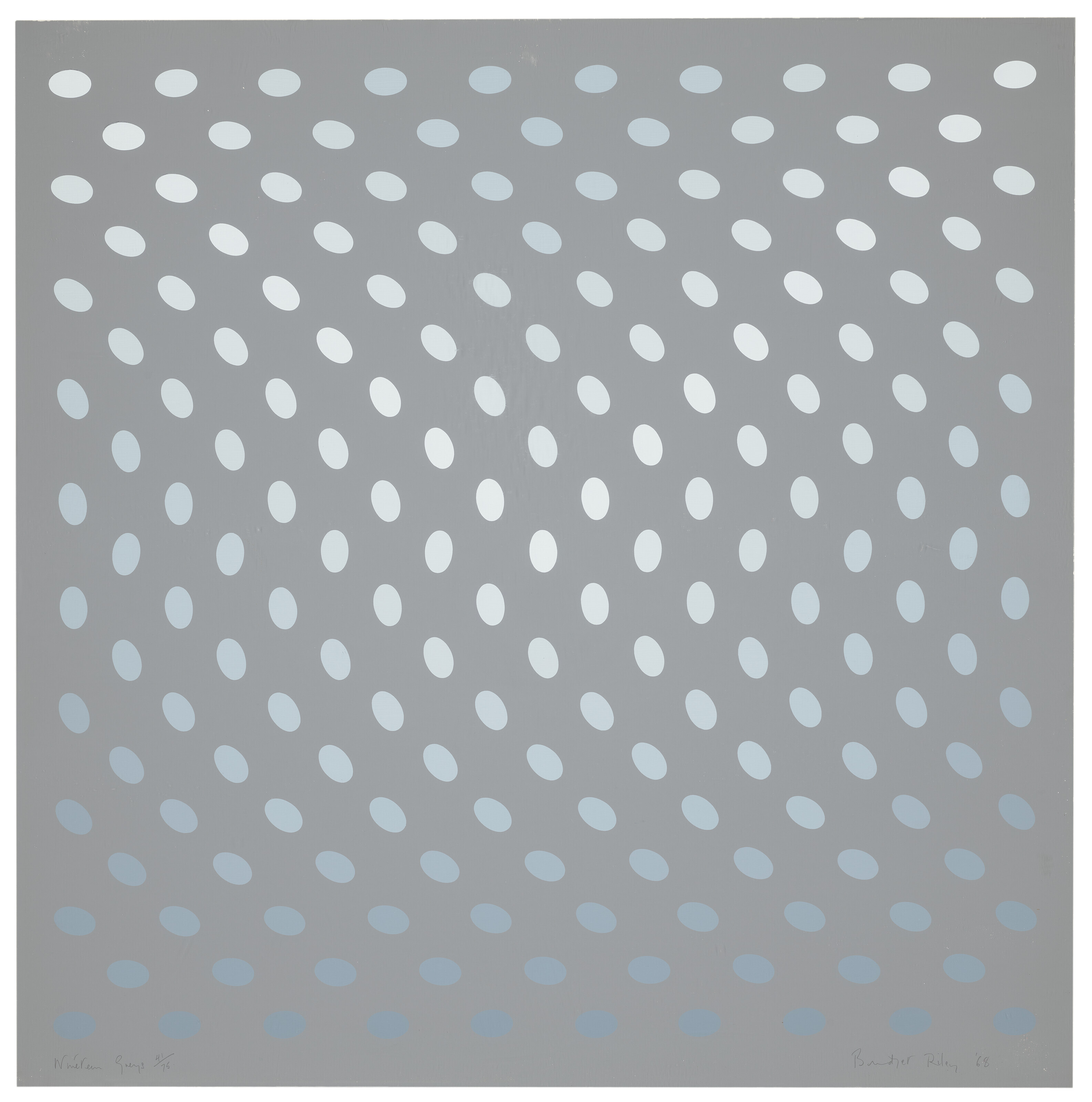 Bridget Riley — Одна тарелка (А), от: Девятнадцати серых