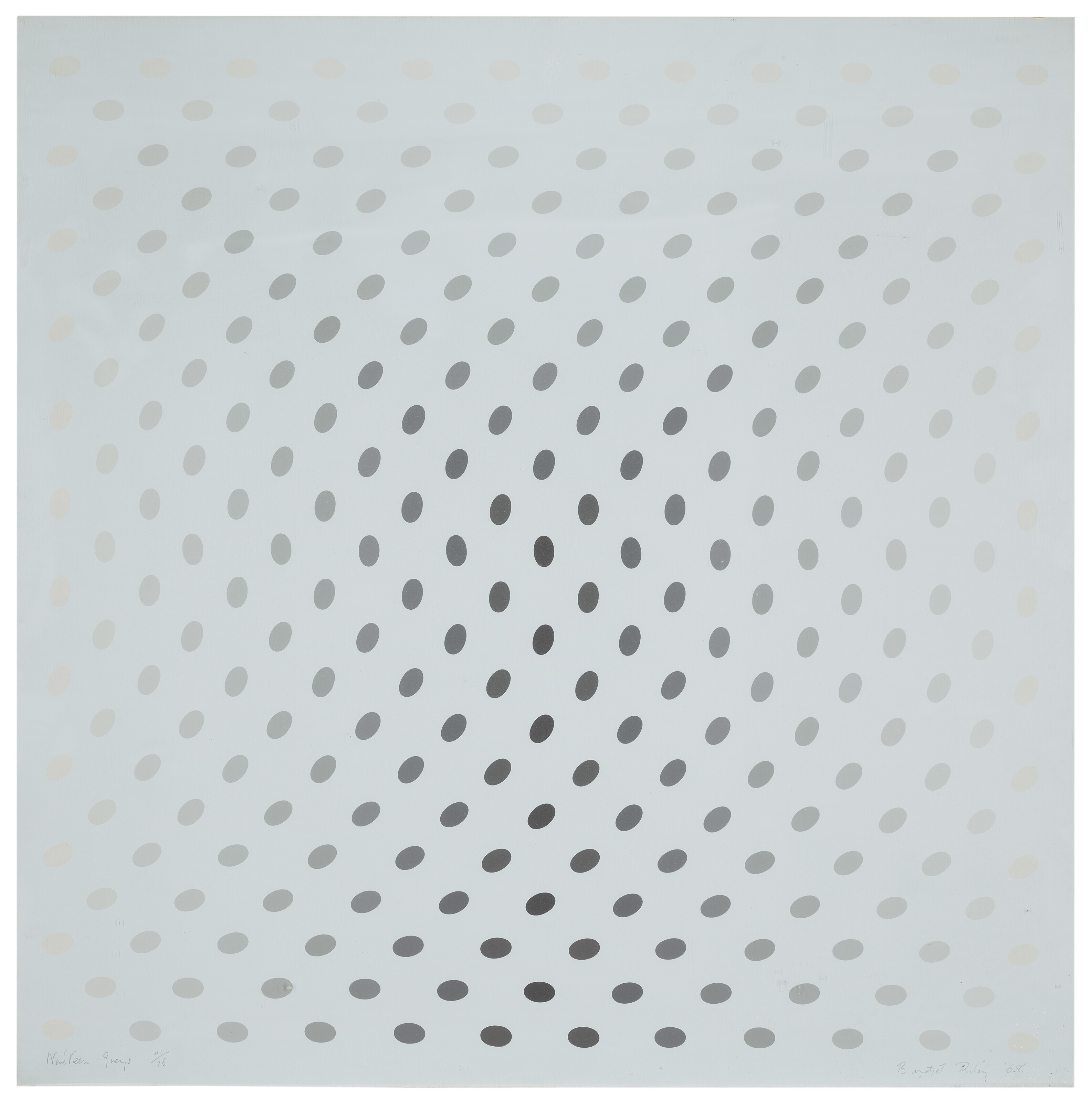 Bridget Riley — Одна тарелка (C), от: Девятнадцать серых