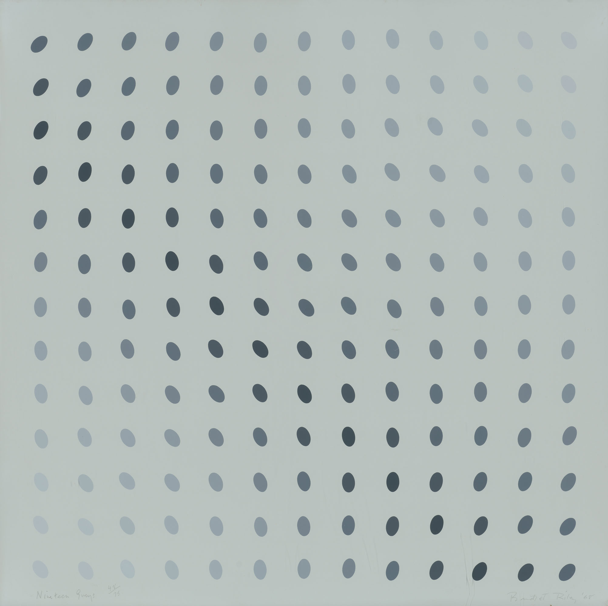 Bridget Riley — Одна тарелка (В), от: Девятнадцати серых
