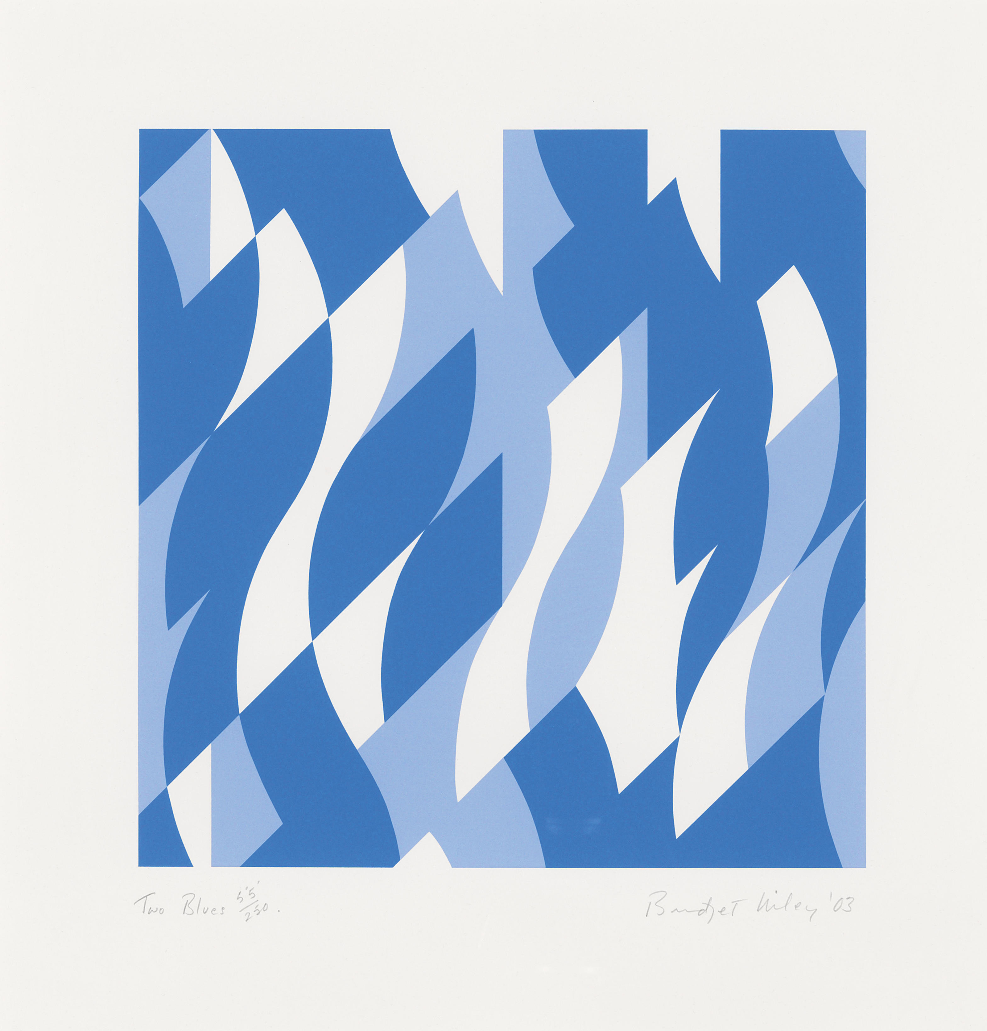 Bridget Riley — Два синих