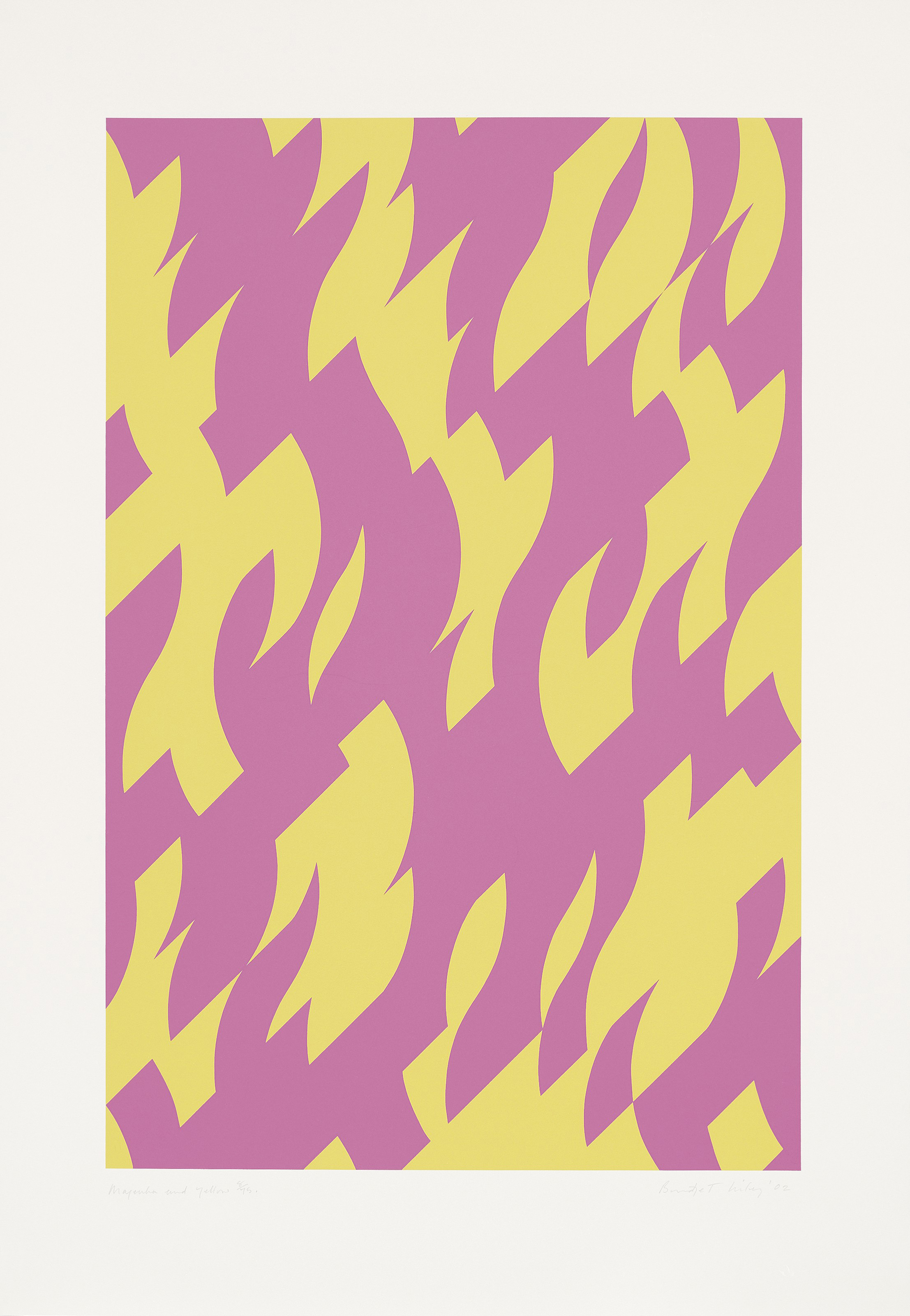 Bridget Riley — Пурпурный и желтый