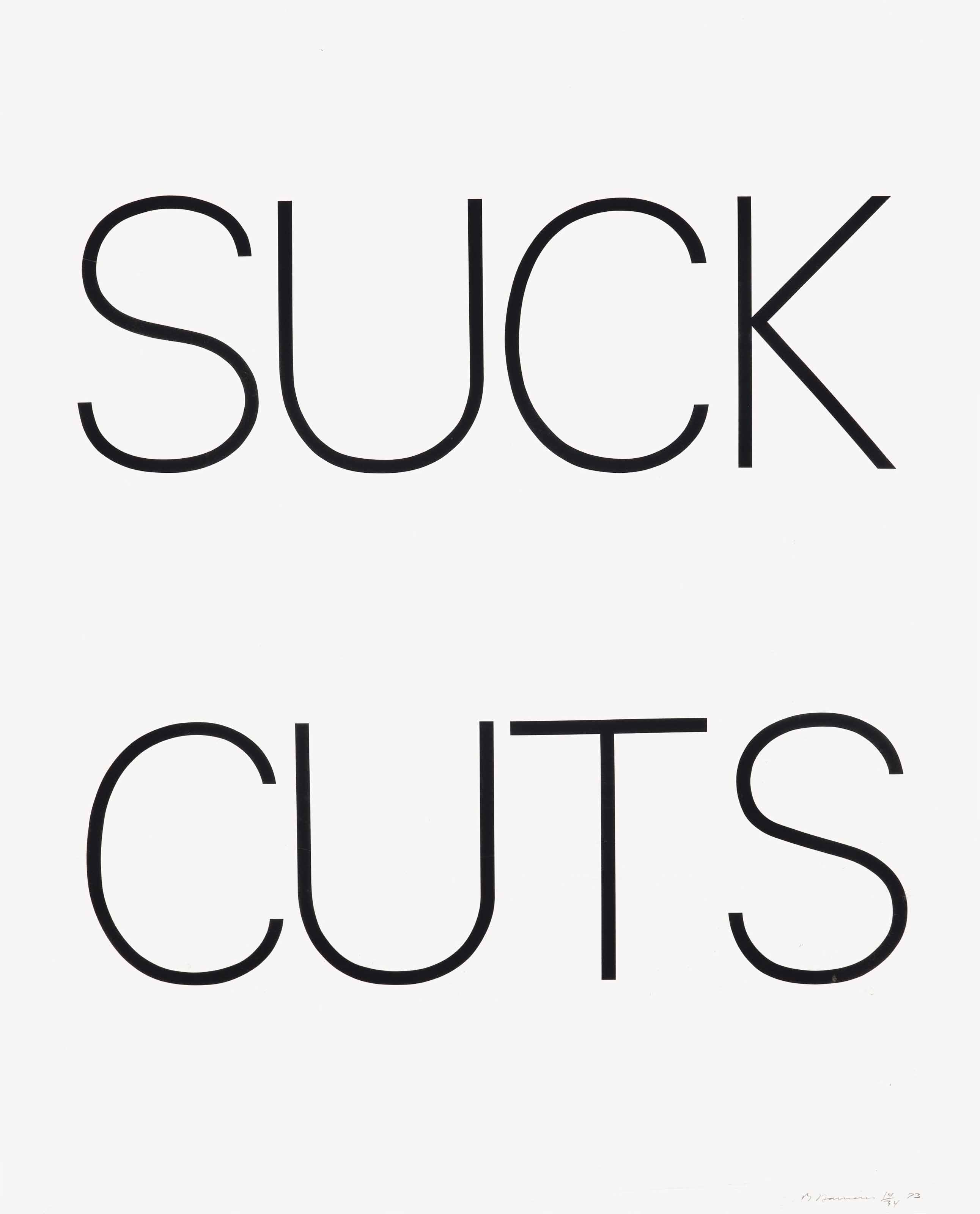 Bruce Nauman — Отсасывать порезы