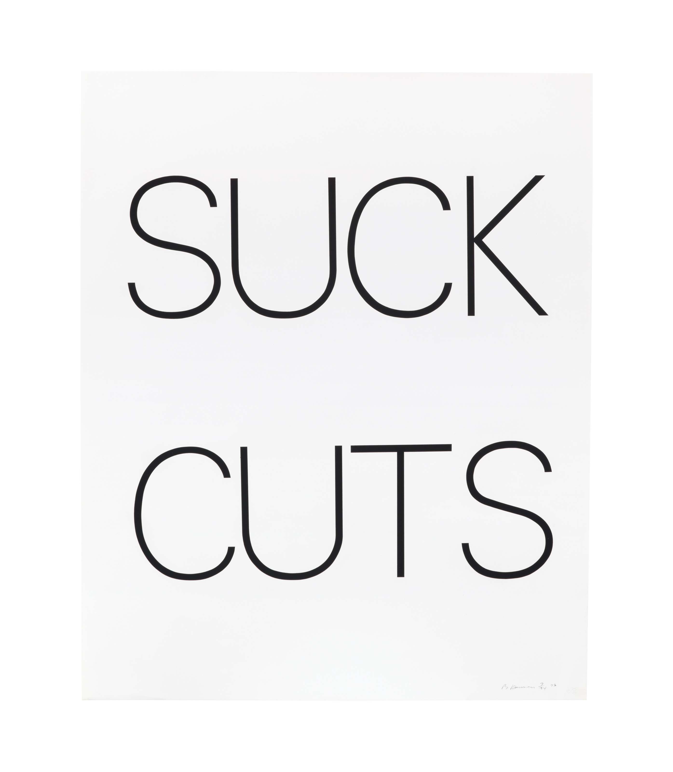 Bruce Nauman — Отсасывать порезы