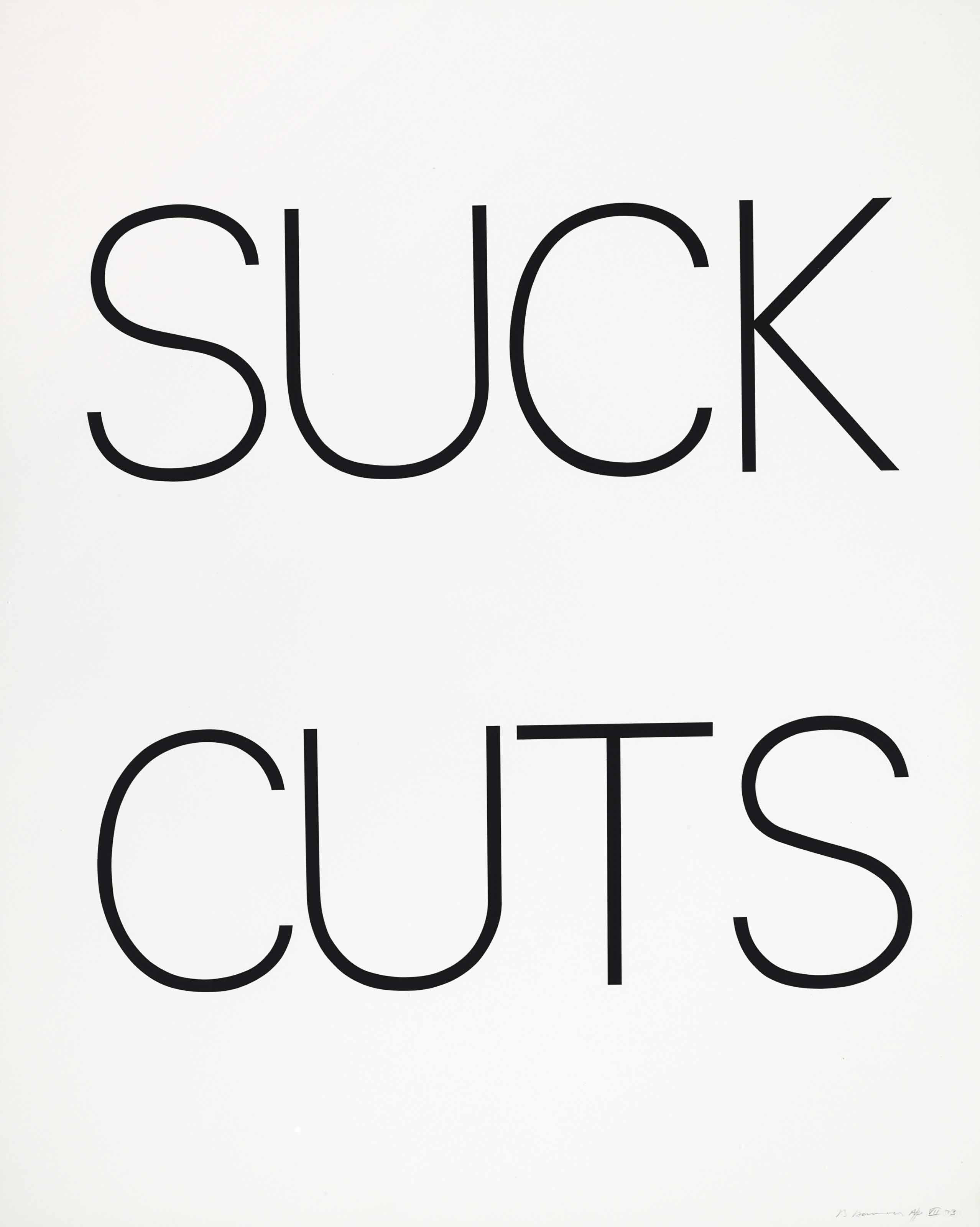 Bruce Nauman — Отсасывать порезы