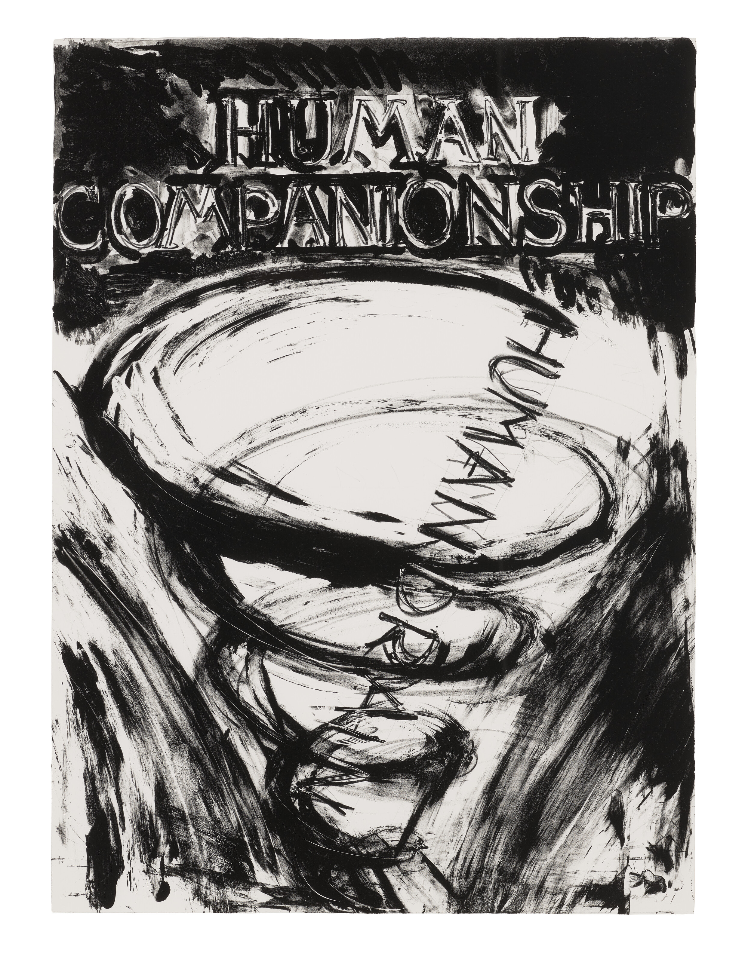 Bruce Nauman — "Человеческое общение", "Утечка человеческих ресурсов" из восьми литографий в пользу Фонда современного исполнительского искусства, Inc., изображение 1