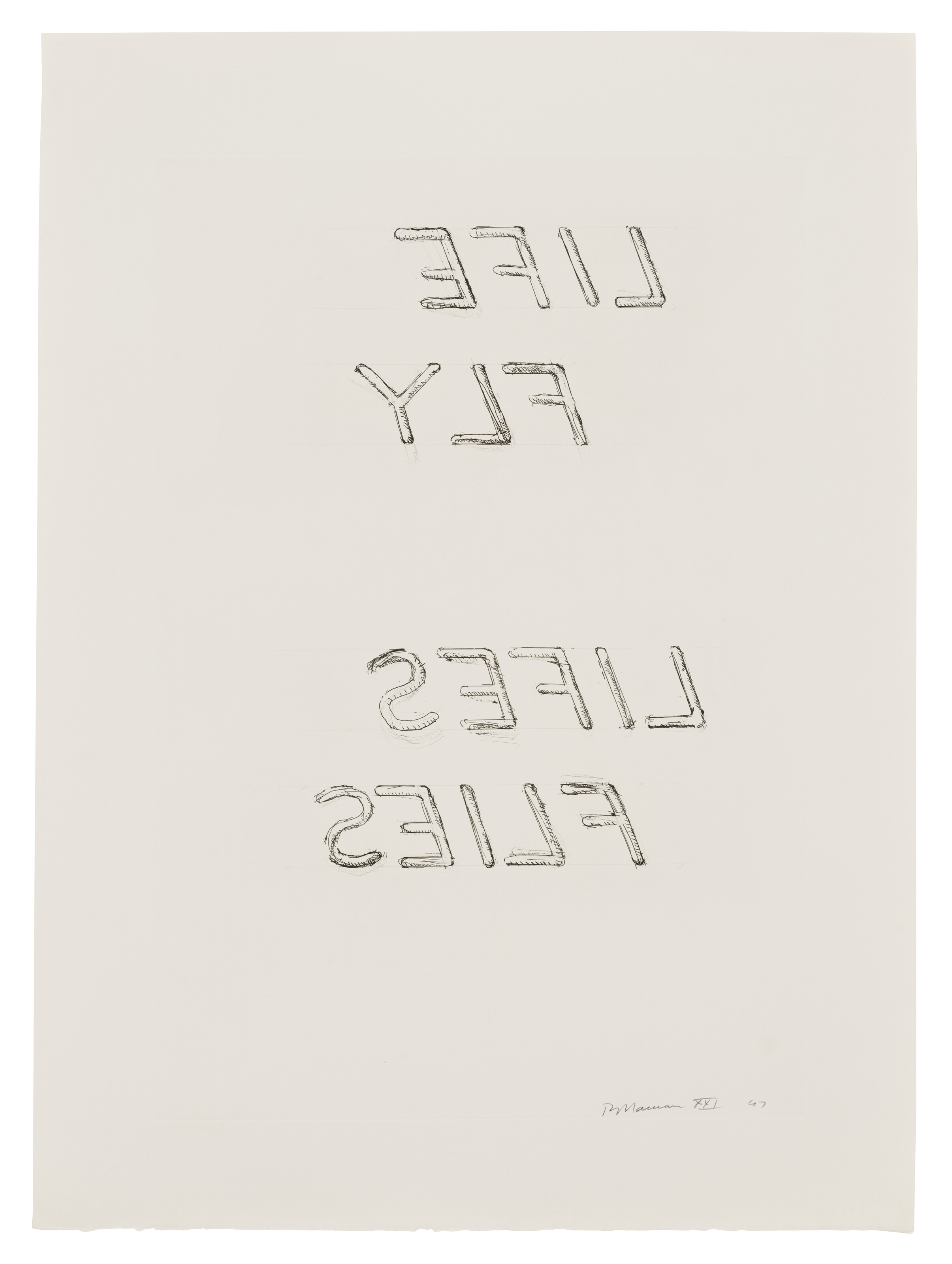 Bruce Nauman — Life Fly - Летающая жизнь, из: Портфолио Лео Кастелли, посвященного 90-летию