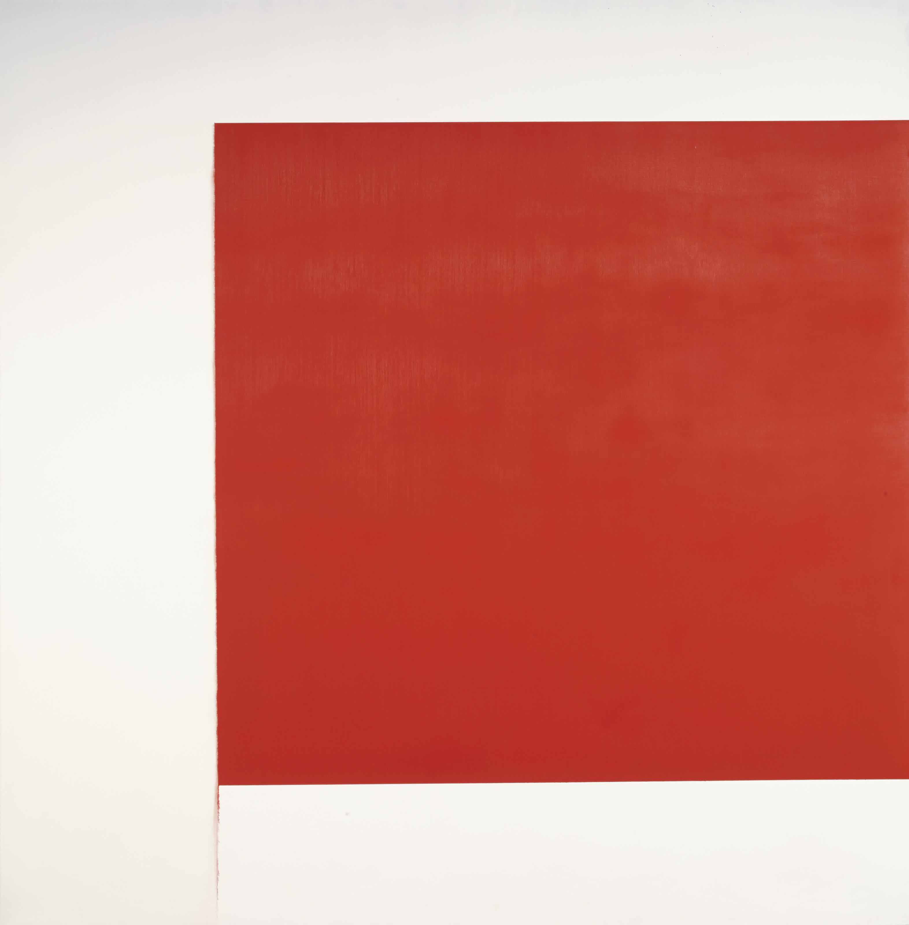 Callum Innes — Выставленная картина Кадмиево-красная Бледная, изображение 2