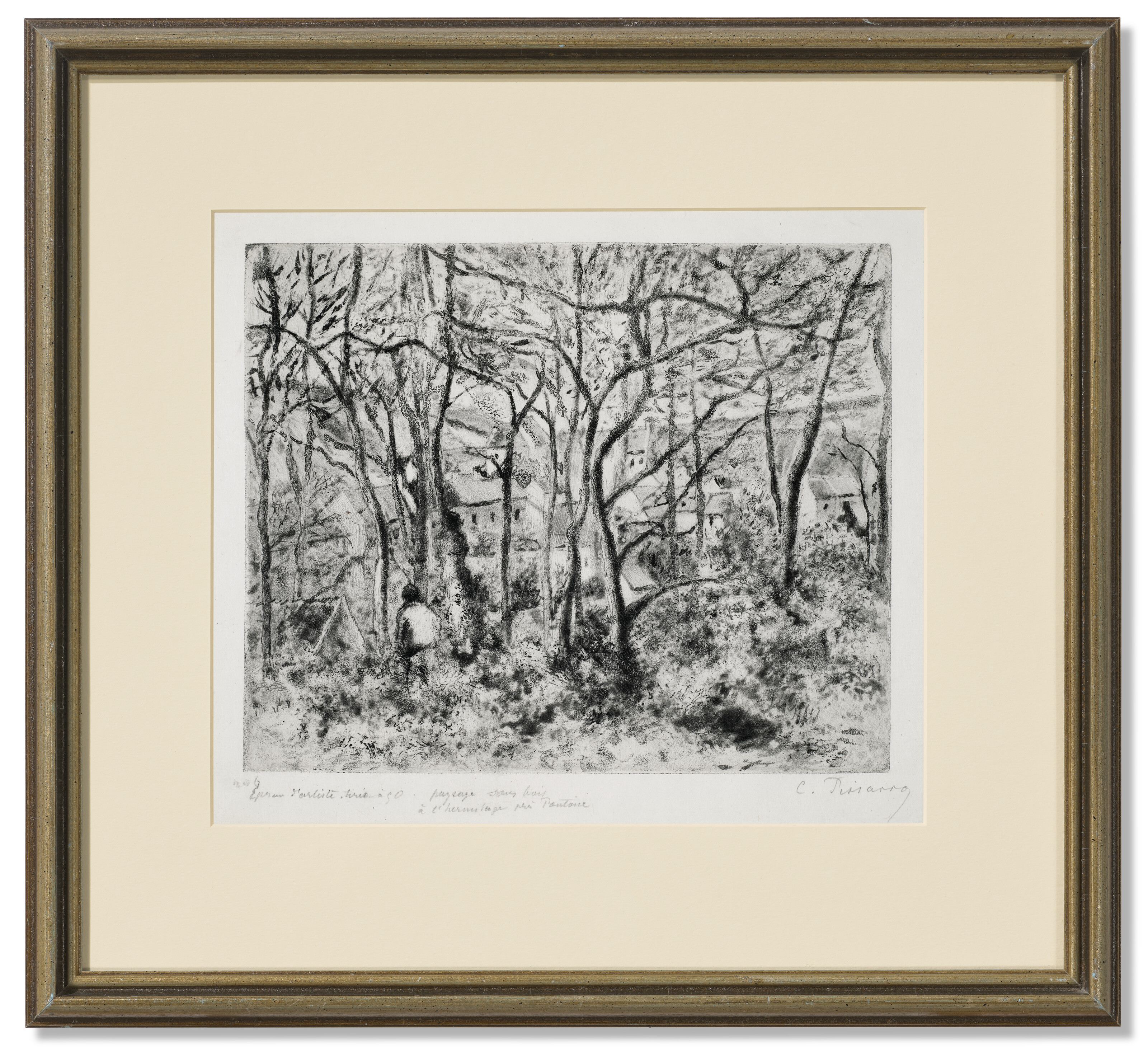 Camille Pissarro — Пейсаж-су-Буа, Эрмитаж (Понтуаз) (Лесные массивы в Эрмитаже), изображение 2