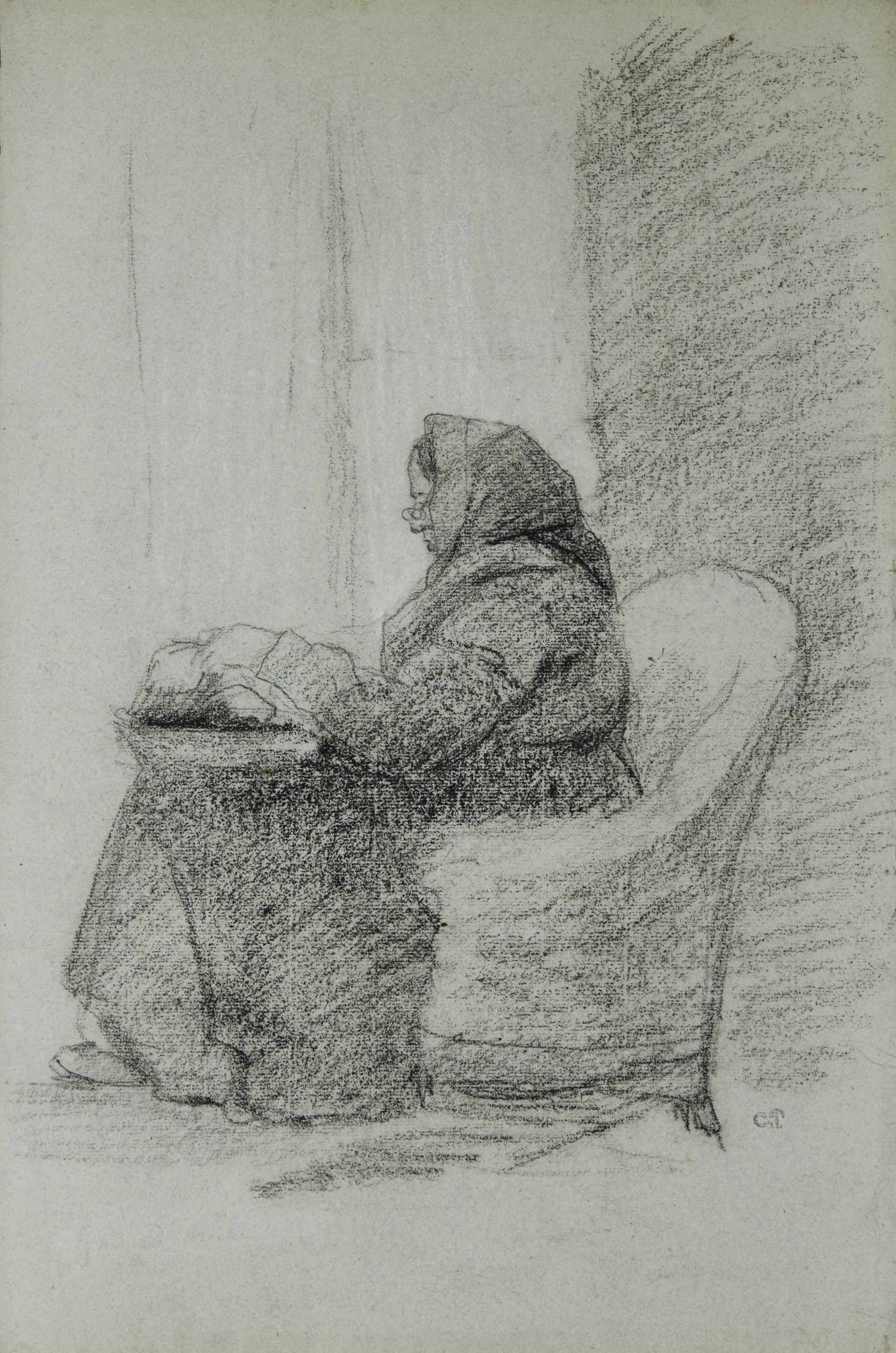 Camille Pissarro — Мать художника (спереди и сзади)