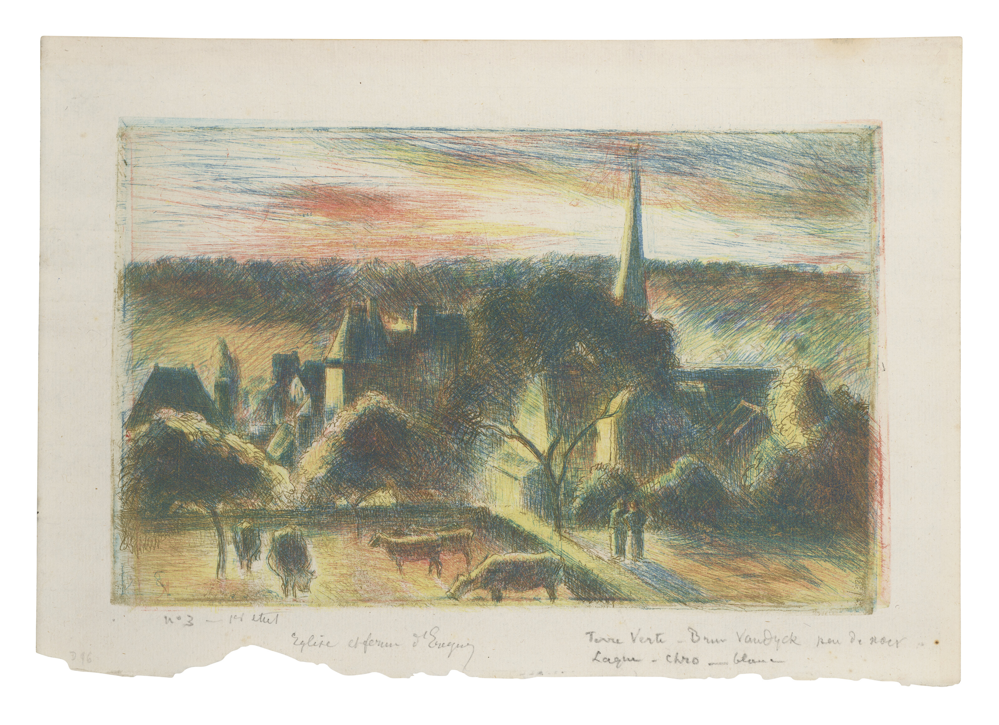 Camille Pissarro — Церковь и ферма в Эраньи
