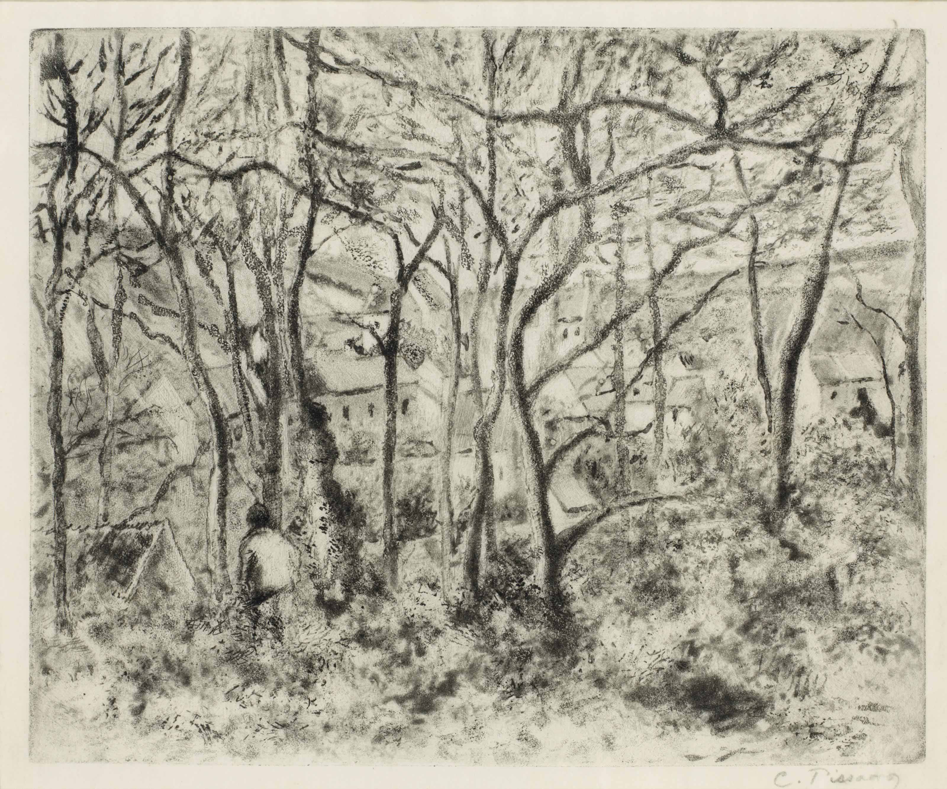Camille Pissarro — Пейсаж-су-Буа, Эрмитаж (Понтуаз)