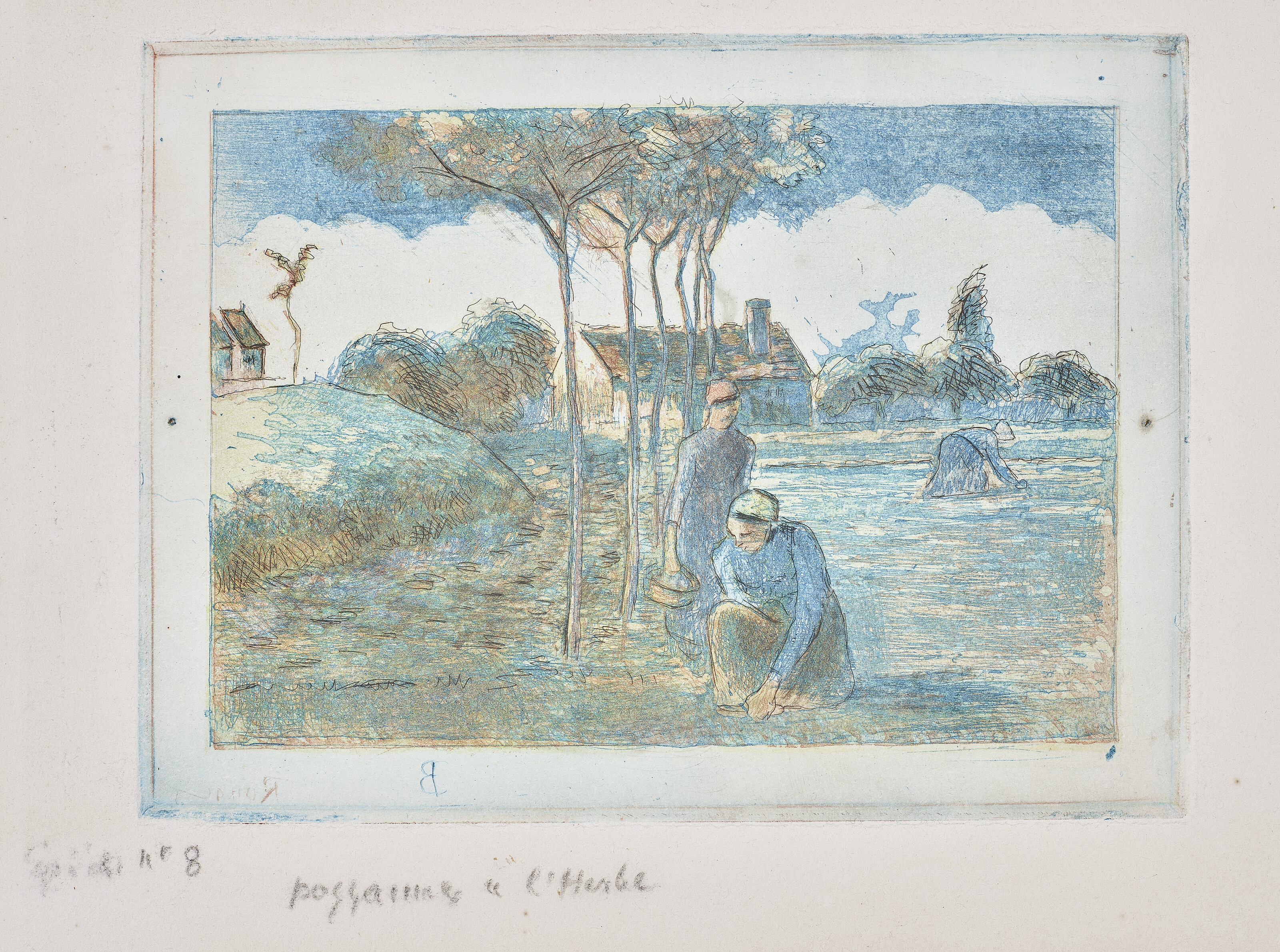 Camille Pissarro — Пейсанны на траве