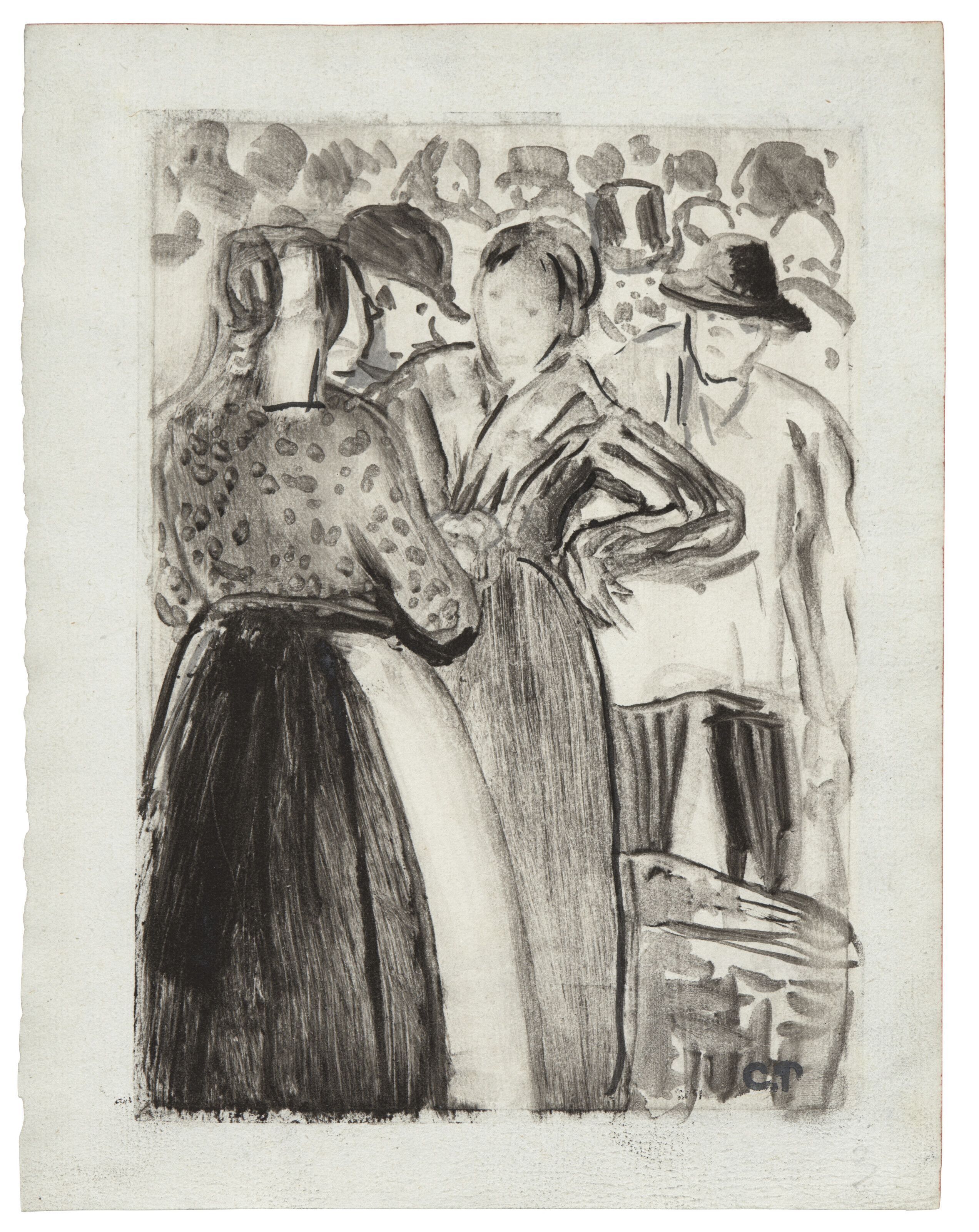 Camille Pissarro — Крестьянки на рынке