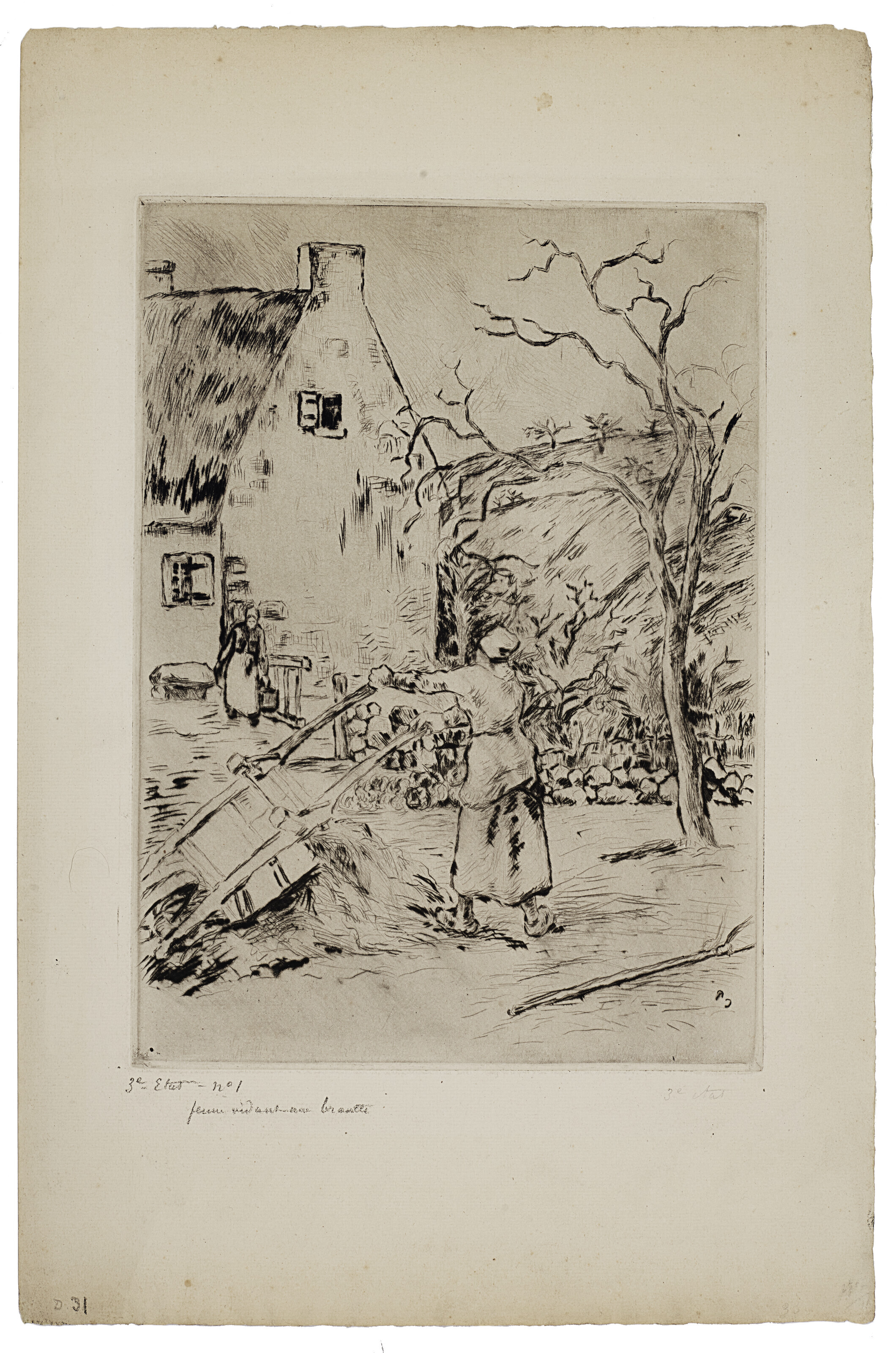Camille Pissarro — Женщина, которая ищет свою брошь
