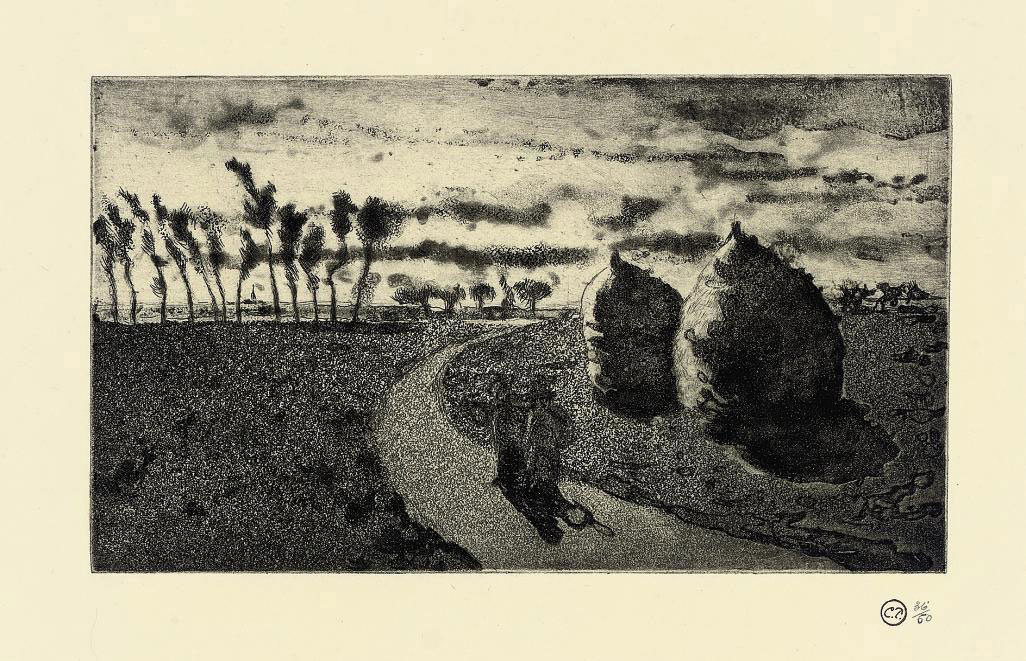 Camille Pissarro — Предрассветные сумерки (avec Meules) (Дельта 23)