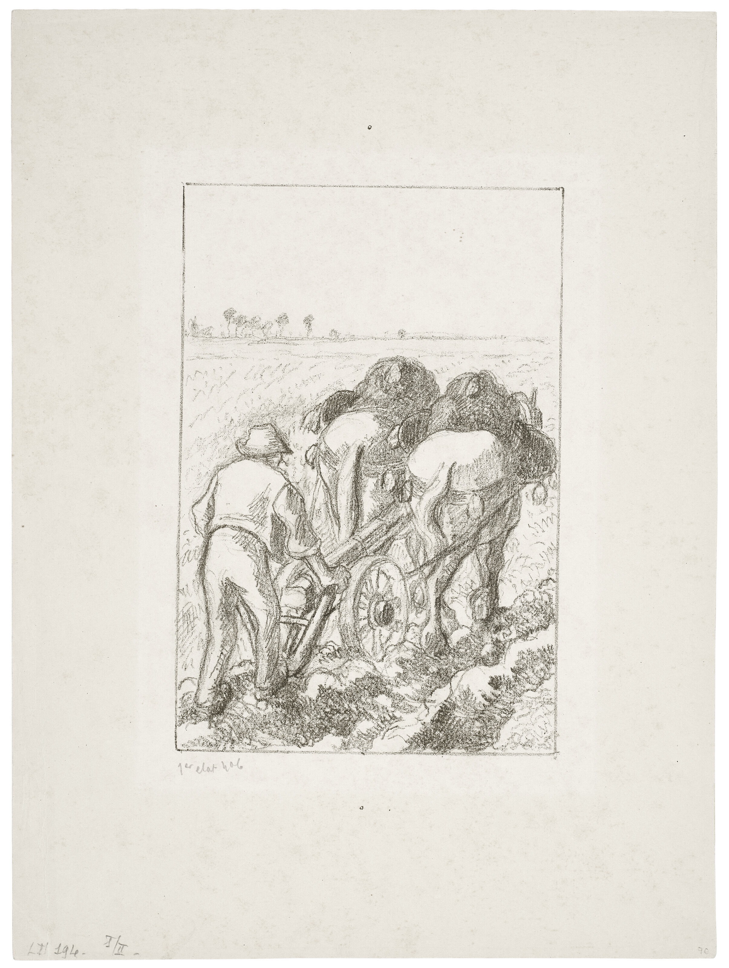 Camille Pissarro — Ла Чаррю: Две гравюры