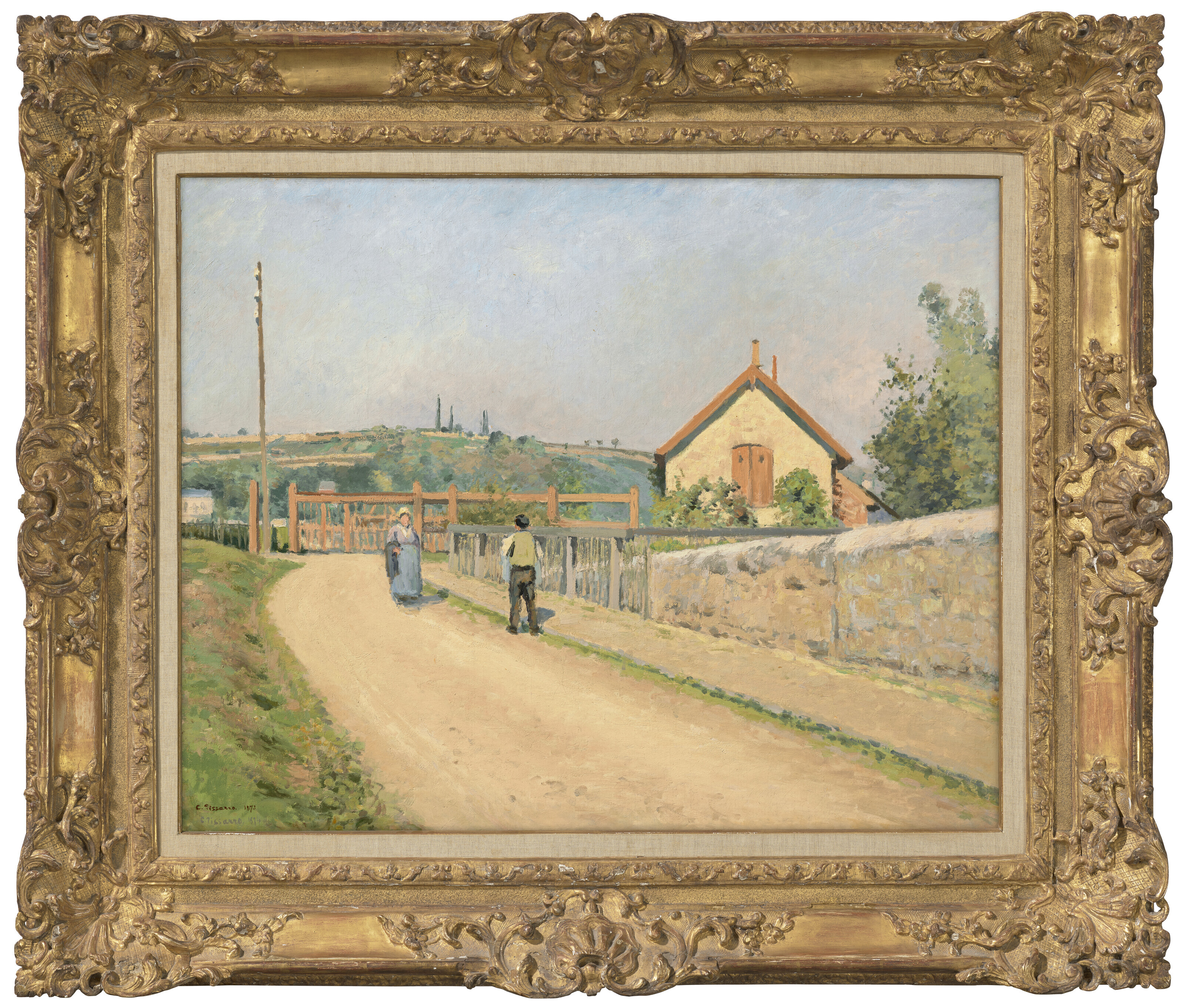 Camille Pissarro — Барьер на берегу реки, на паштете в Понтуазе, изображение 2